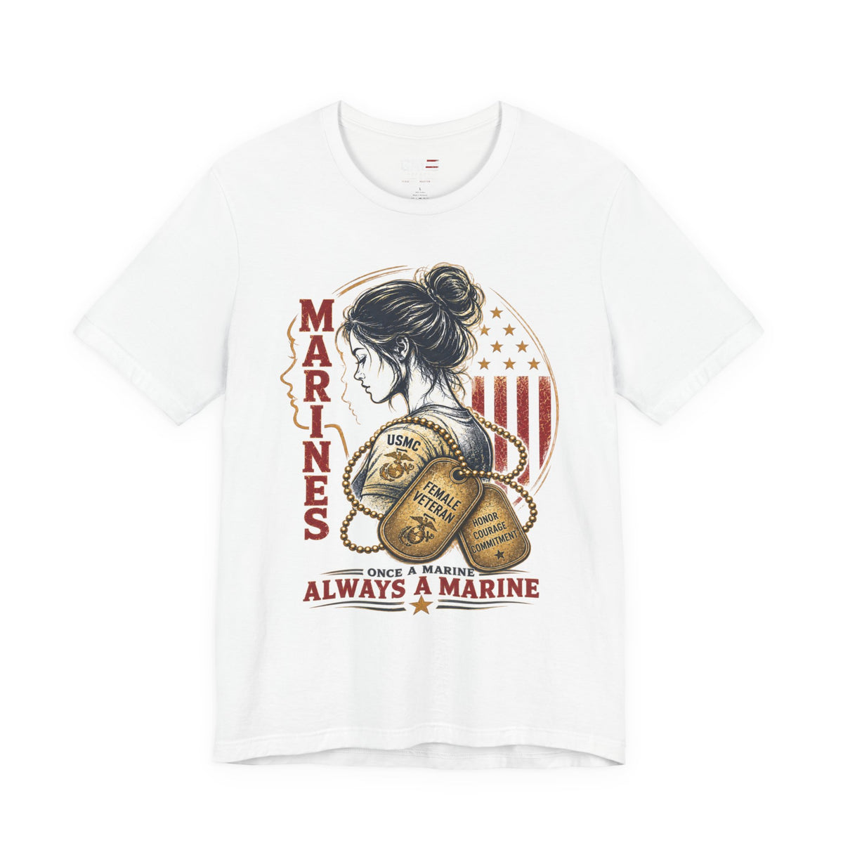 Female Marine Veteran Shirt | Once a Marine Always a Marine