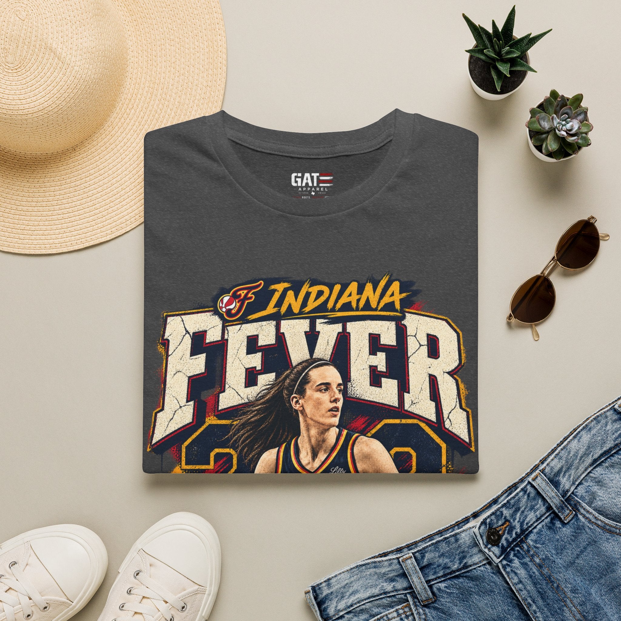 Caitlin Clark Indiana Fever WNBA Basketball Graphic T Shirt Women's Fan Tee
