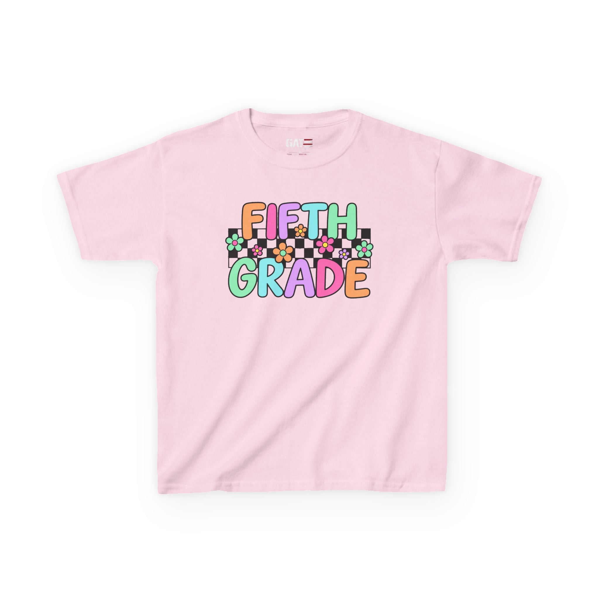 Custom Grade Level Shirt for Kids – Retro Checkered Floral Back to School Tee