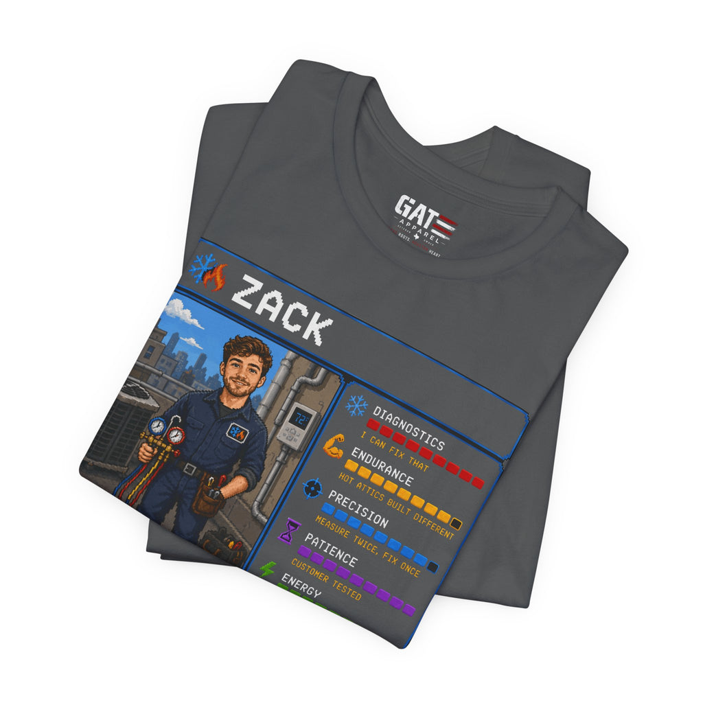 Custom HVAC Technician RPG Character Shirt| Personalized HVAC Tech Gift
