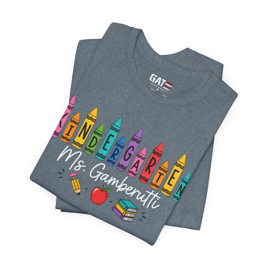 Customize Grade Level and Name Teacher Crayon Shirt