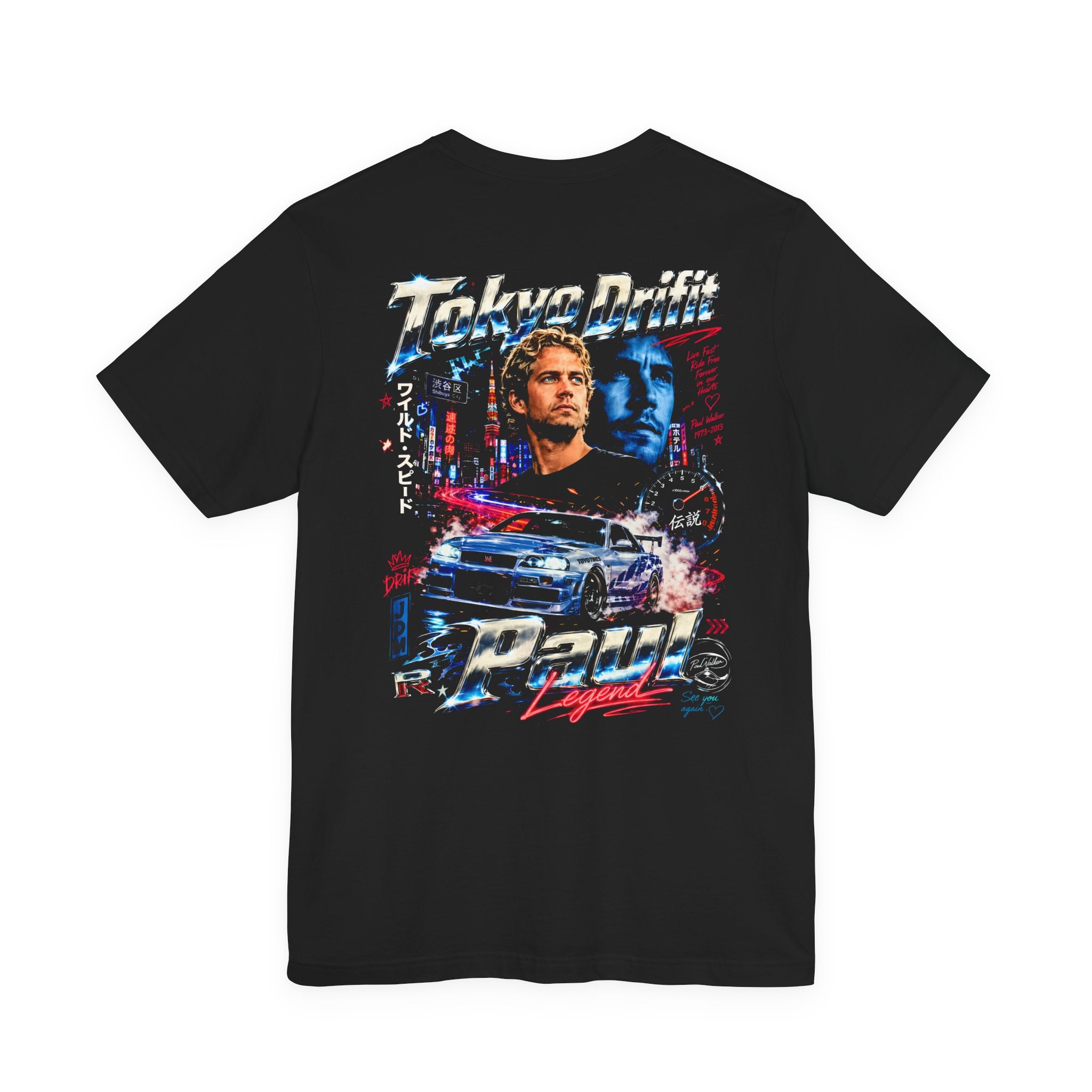 Tokyo Drift Paul Walker Graphic Tee|Retro Street Racing Tribute Fast & Furious