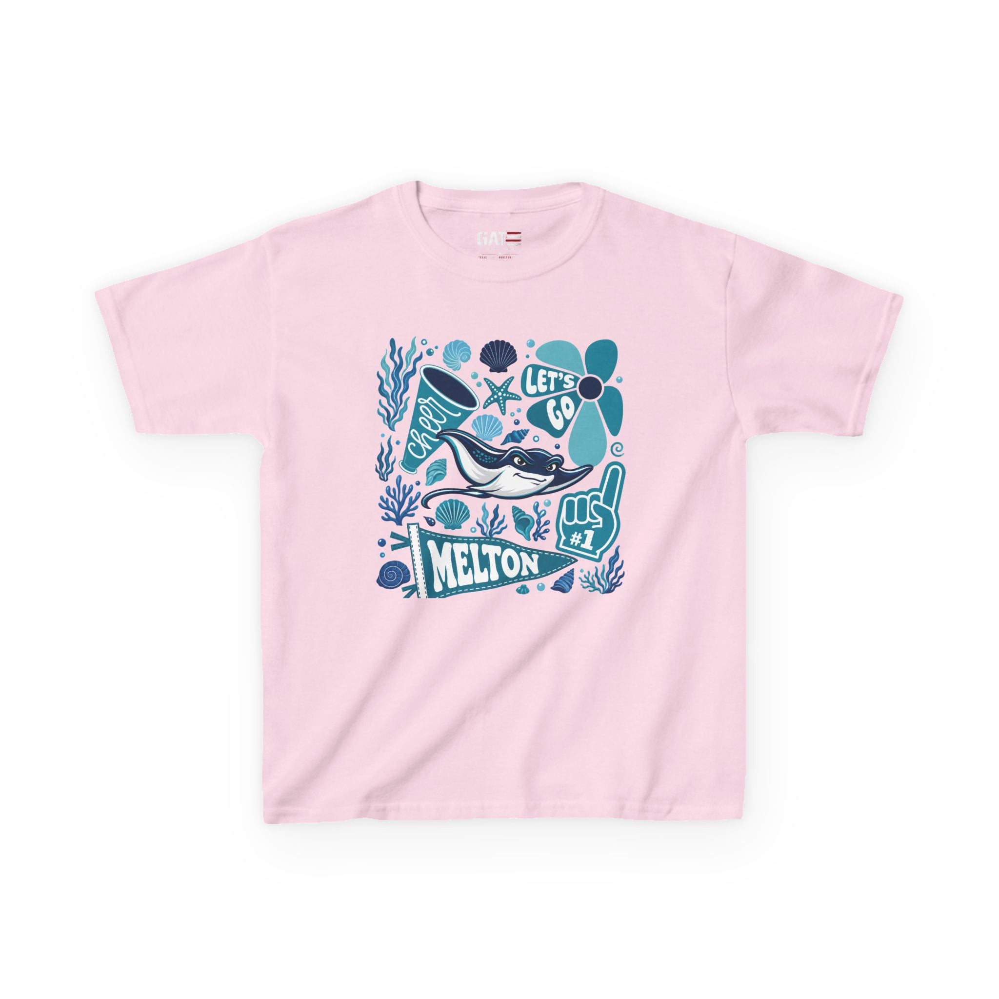 Melton Kids Tee — Blue Ocean Surf Graphic "Melton"