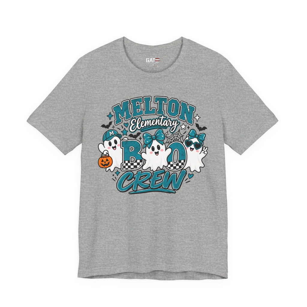 Melton Elementary Boo Crew T-Shirt — Cute Halloween Ghost School Tee