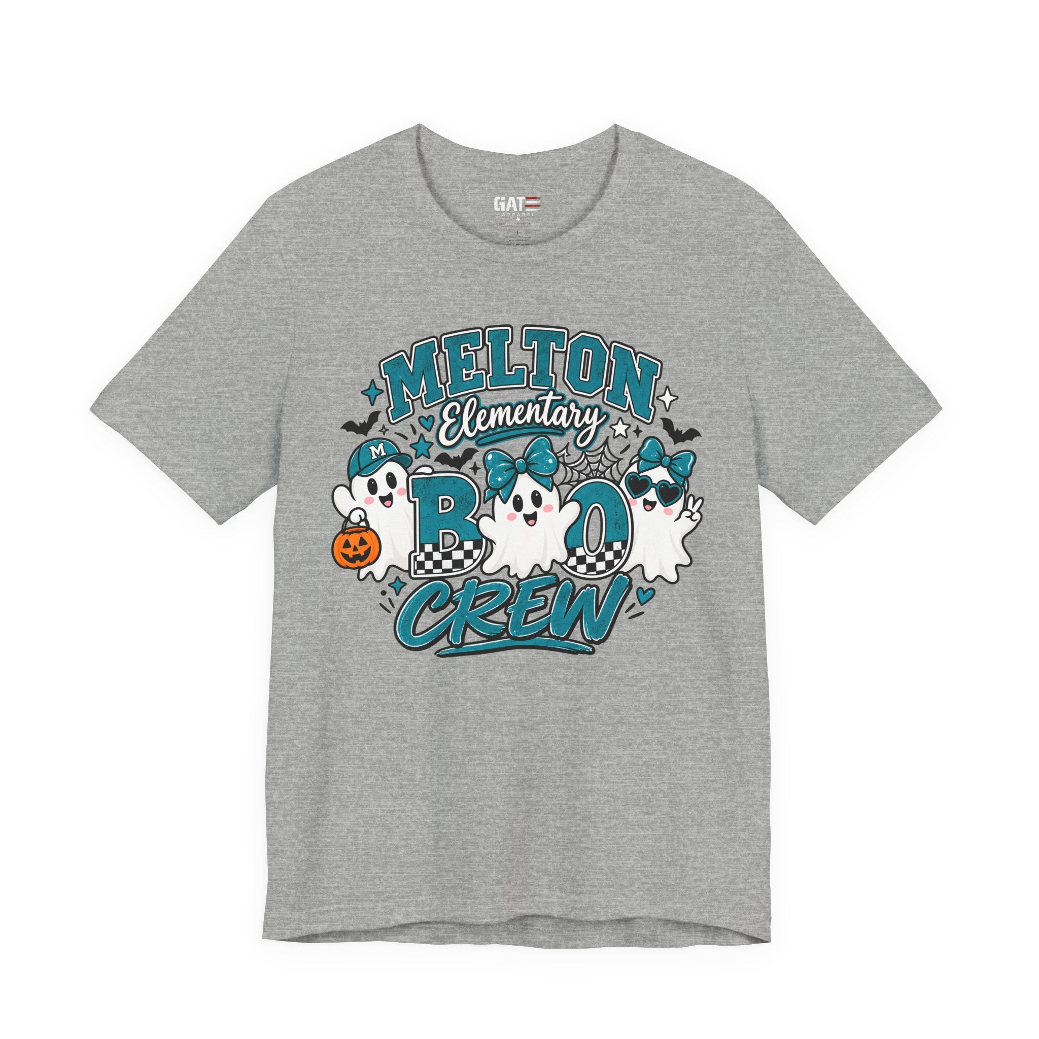 Melton Elementary Boo Crew T-Shirt — Cute Halloween Ghost School Tee
