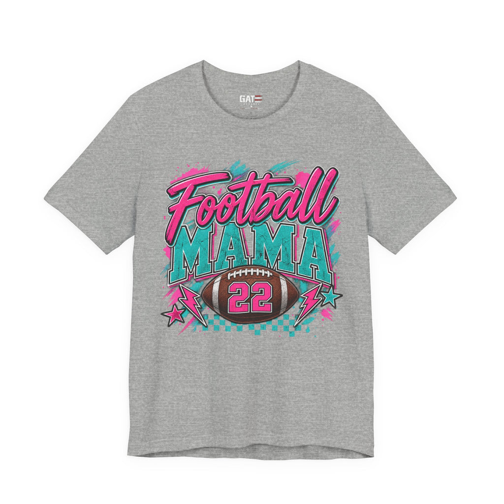 Personalized Football Mom Player Name & Number T-Shirt