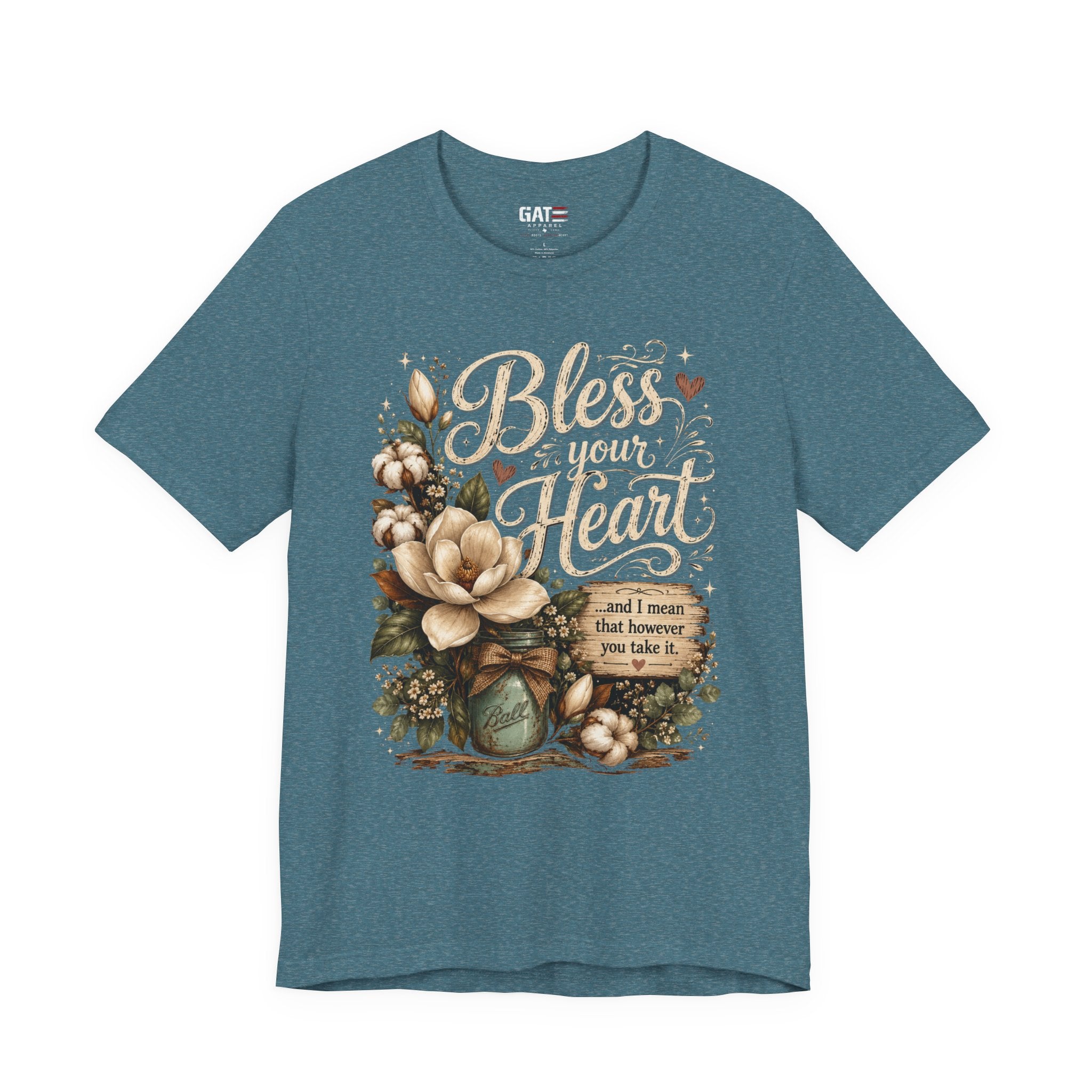 Funny Southern Shirt, Bless Your Heart Tee, Southern Humor Graphic Tee, Magnolia Floral Shirt, Country Girl Gift, Farmhouse Style Tee