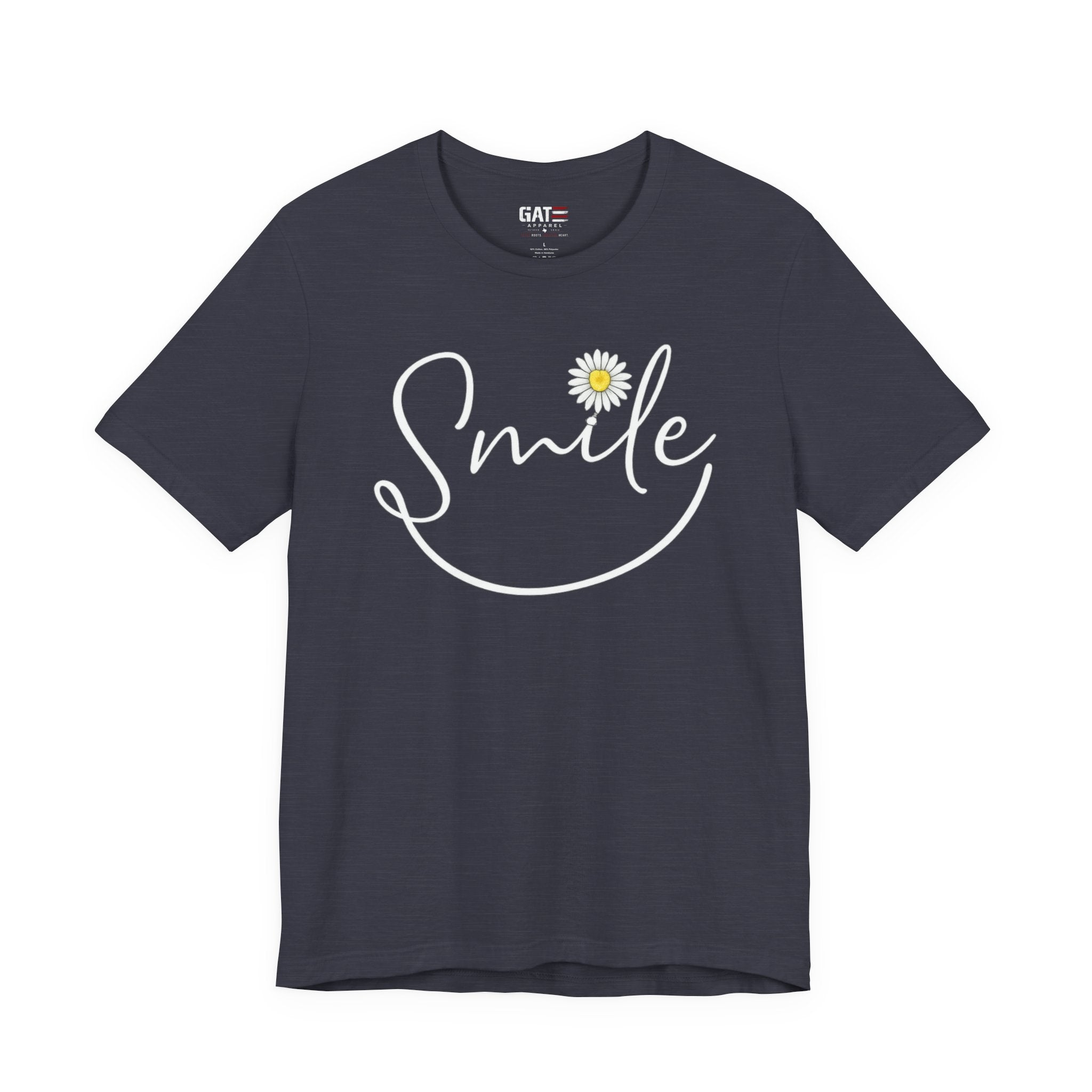 Smile Daisy Tee — Women's Floral Graphic T-Shirt