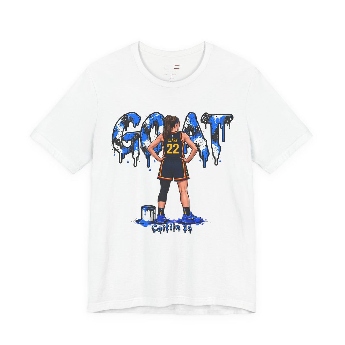 Caitlin Clark Caitlin 1s GOAT Blue Paint Sneaker Shirt