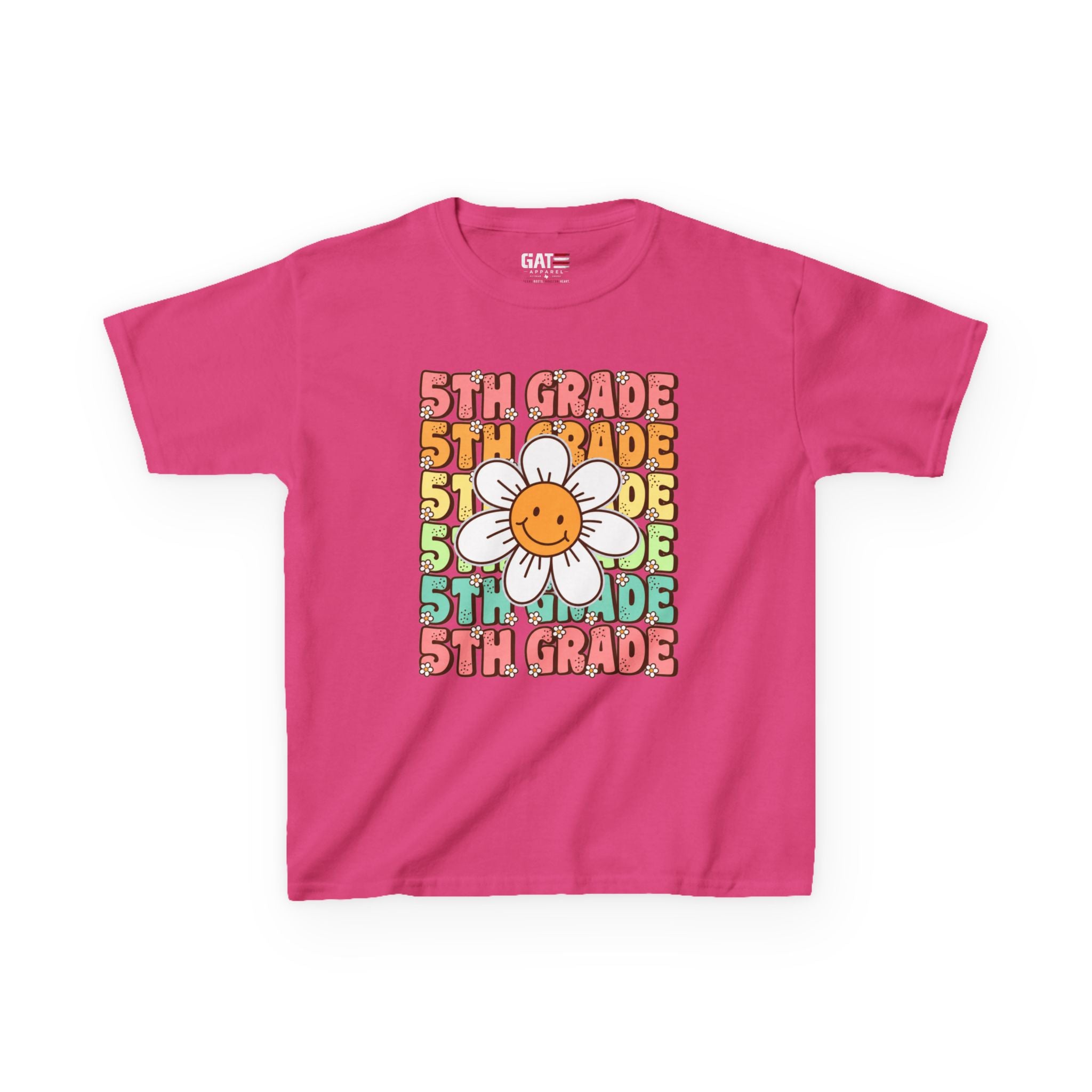 Custom Grade Level Shirt for Kids – Retro Daisy Back to School Tee