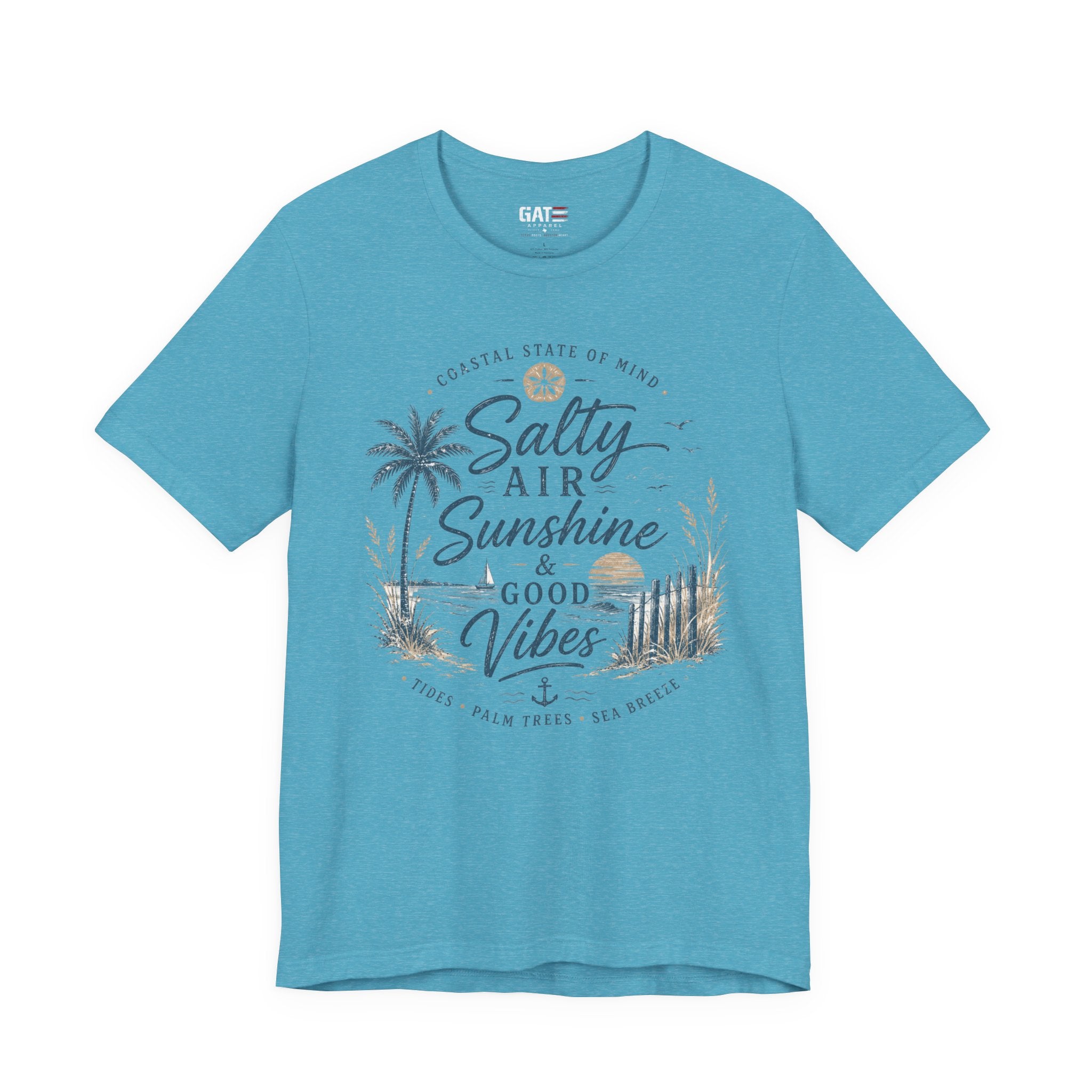Salty Air Sunshine & Good Vibes Beach Tee