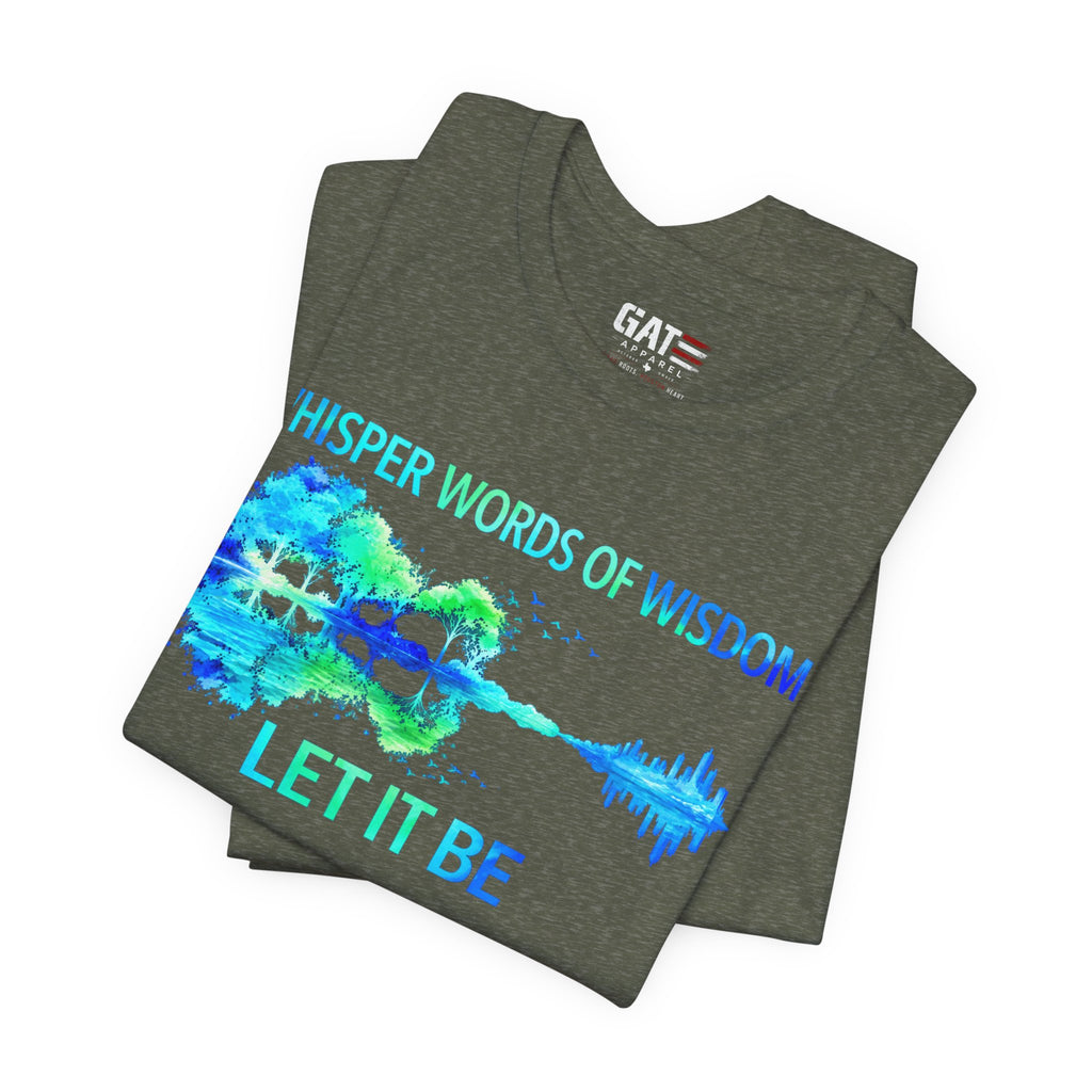 Let It Be Guitar Tee — 'Whisper Words of Wisdom' Music Lover T‑Shirt