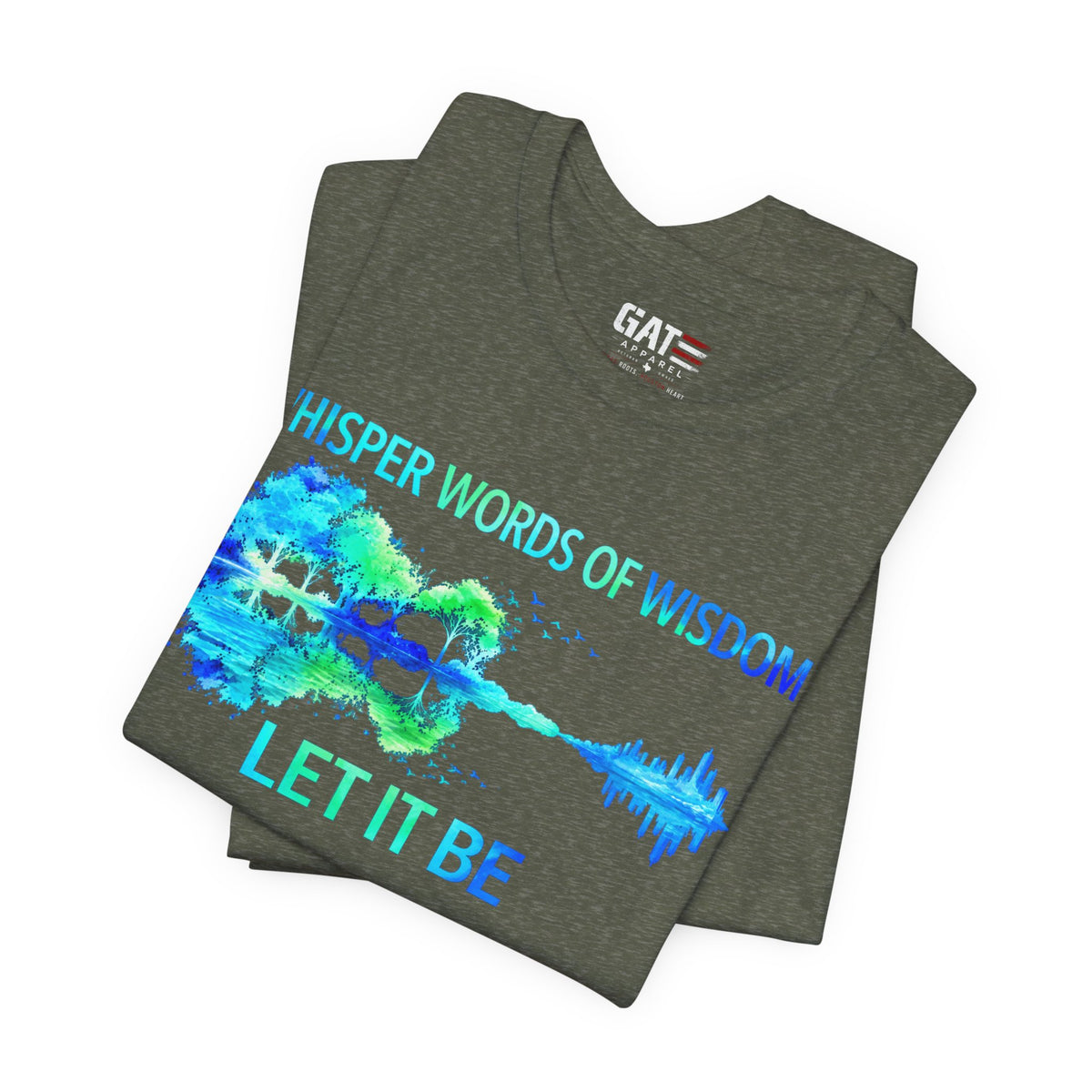 Let It Be Guitar Tee — 'Whisper Words of Wisdom' Music Lover T‑Shirt