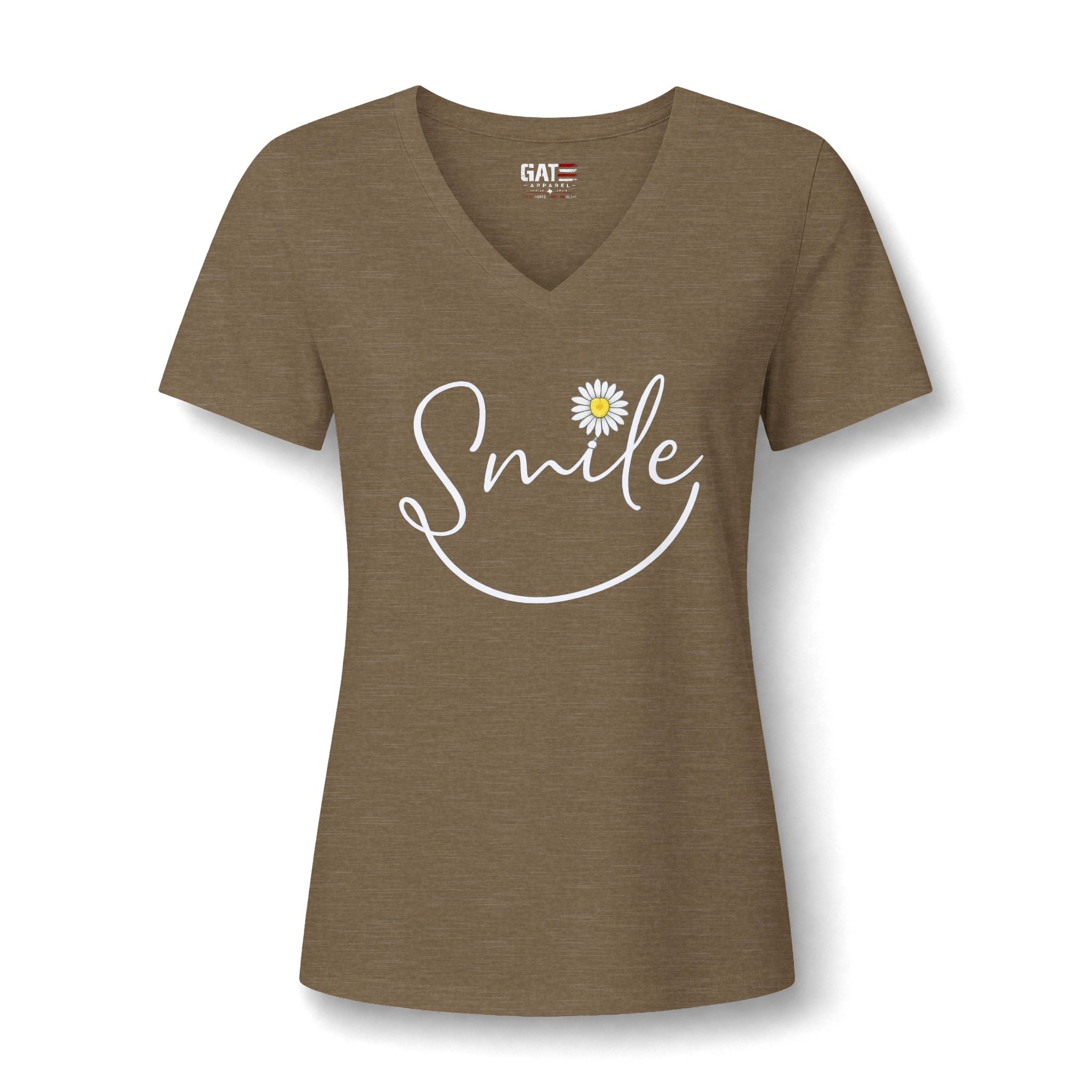 Smile Daisy V-Neck Tee