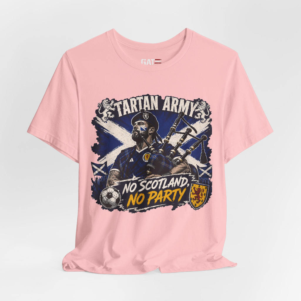 Scotland World Cup Soccer Shirt, Tartan Army Fan Tee, No Scotland No Party Shirt, Scottish Football Supporter Gift
