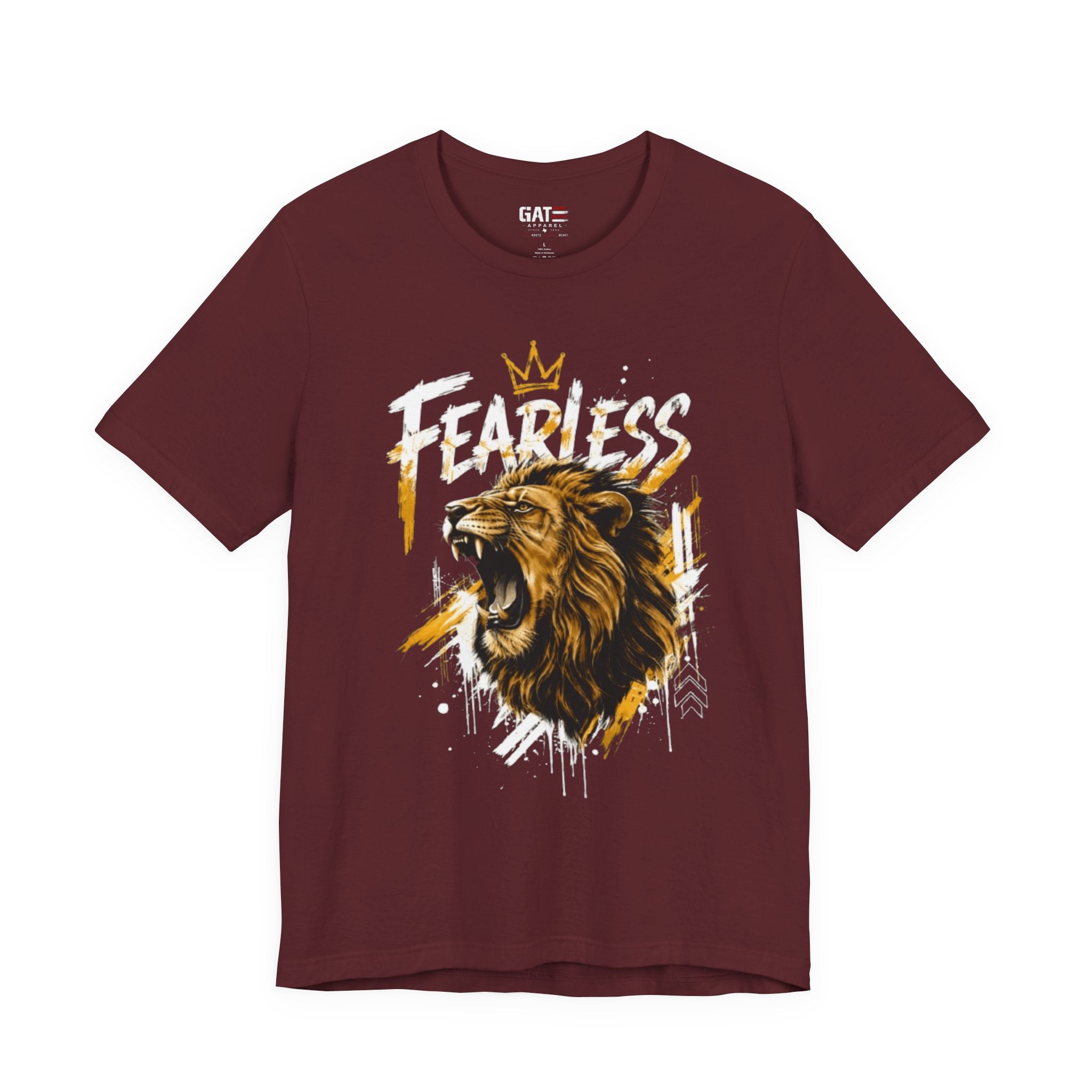 Fearless Lion Tee — Inspirational Graphic T-Shirt