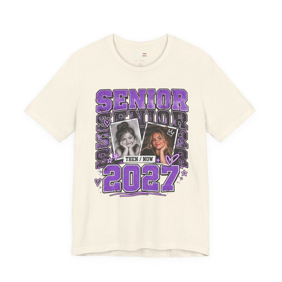 Senior 2027 Then & Now Yearbook Photo Shirt