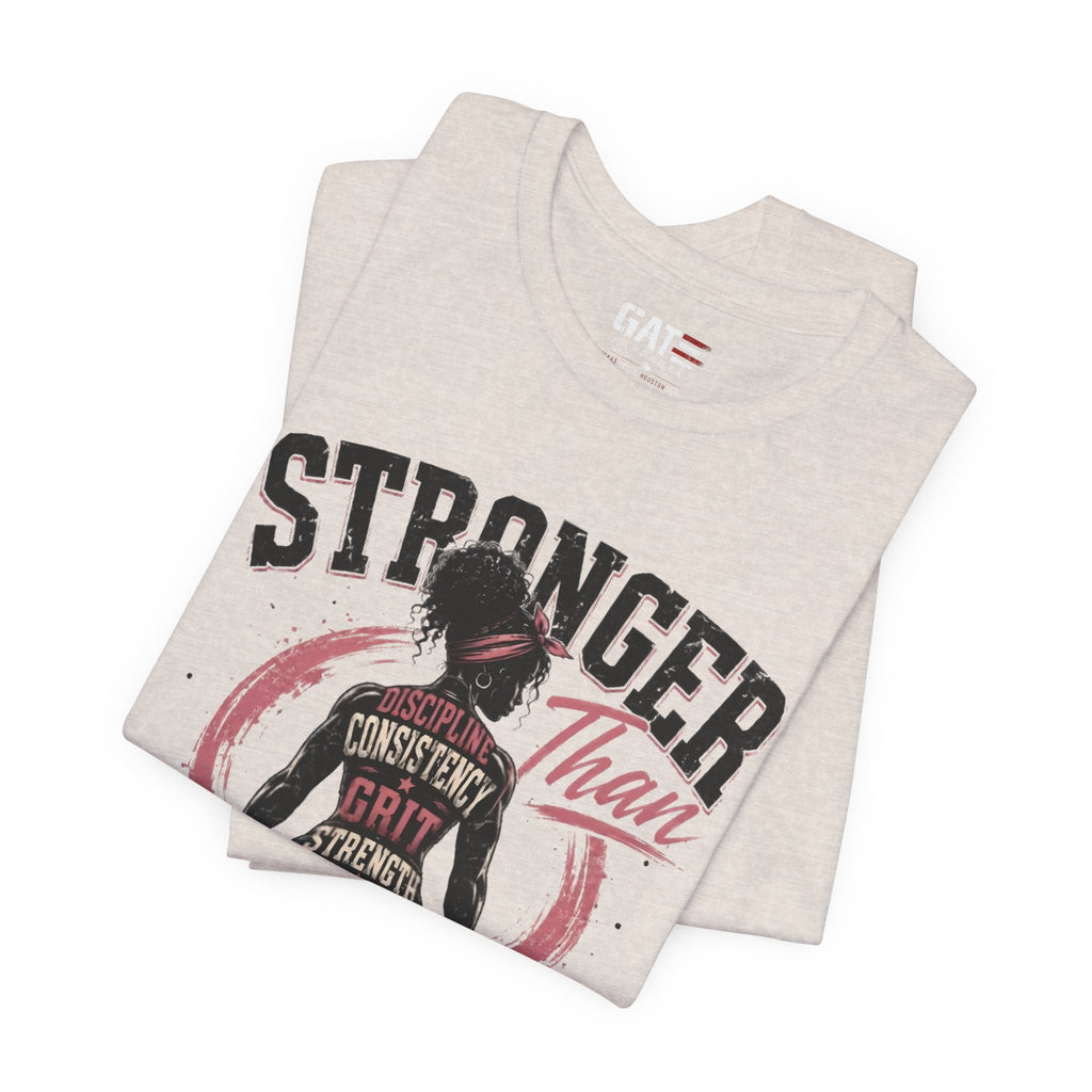 Stronger Than Excuses Shirt, Women's Gym Shirt, Motivational Workout Tee, Weightlifting Shirt, Fitness Gift for Her