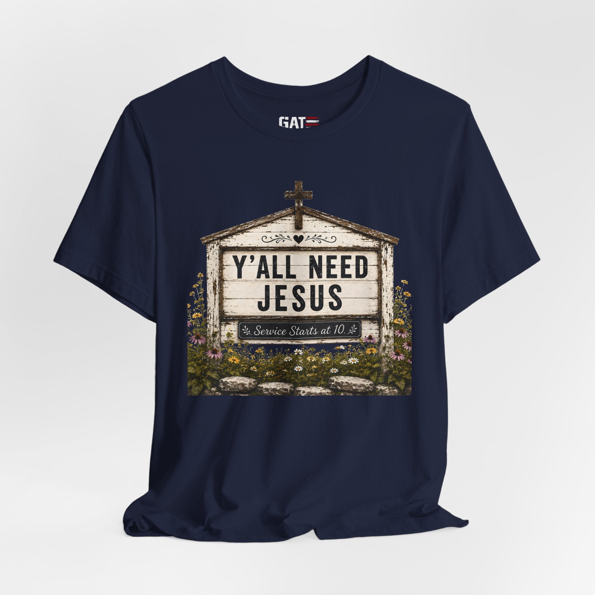 Y'all Need Jesus, Christian Shirt for Women, Rustic Faith Graphic Tee, Country Western Shirt, Farmhouse Christian Gift, Cowgirl Church Tee