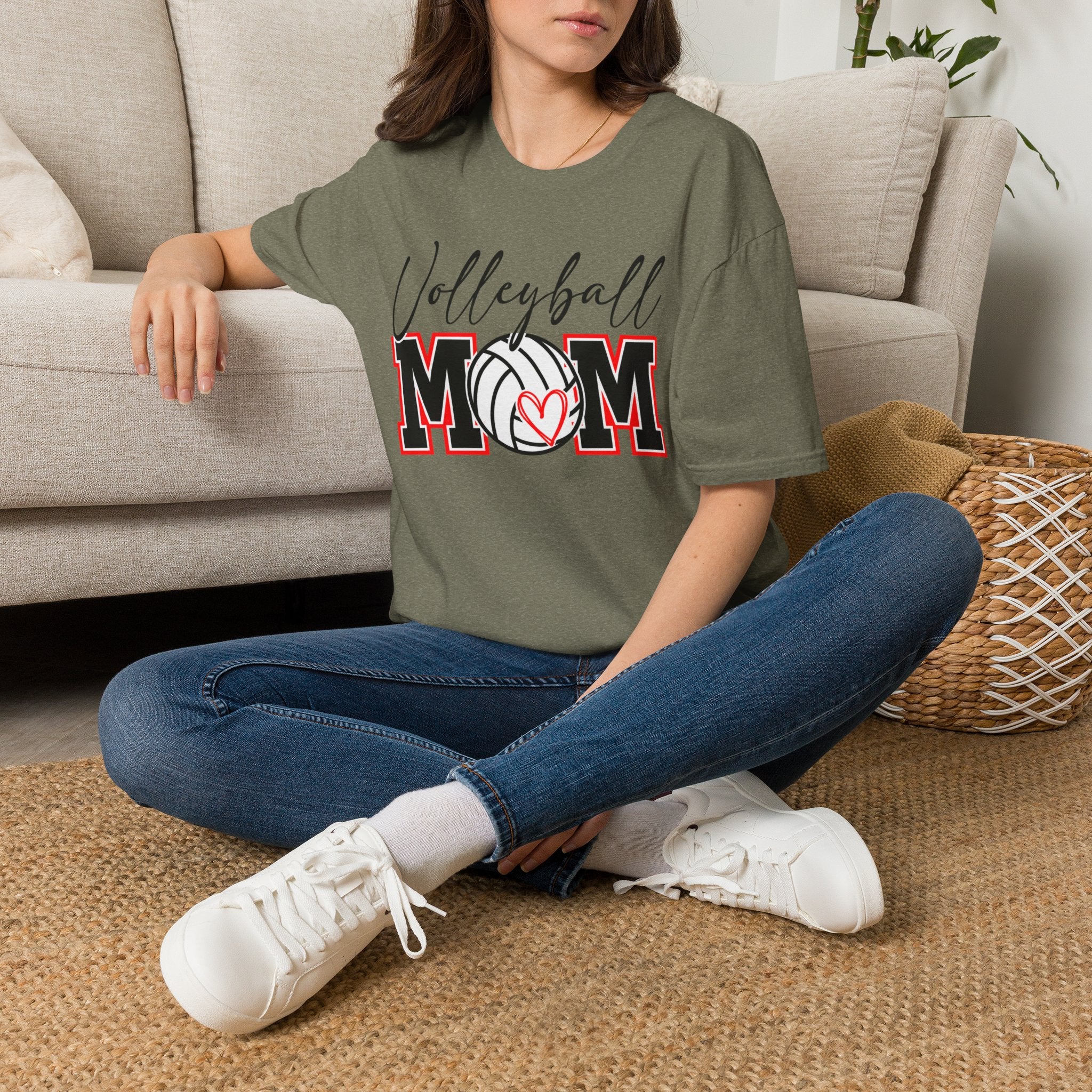 Volleyball Mom T‑Shirt – Custom Name