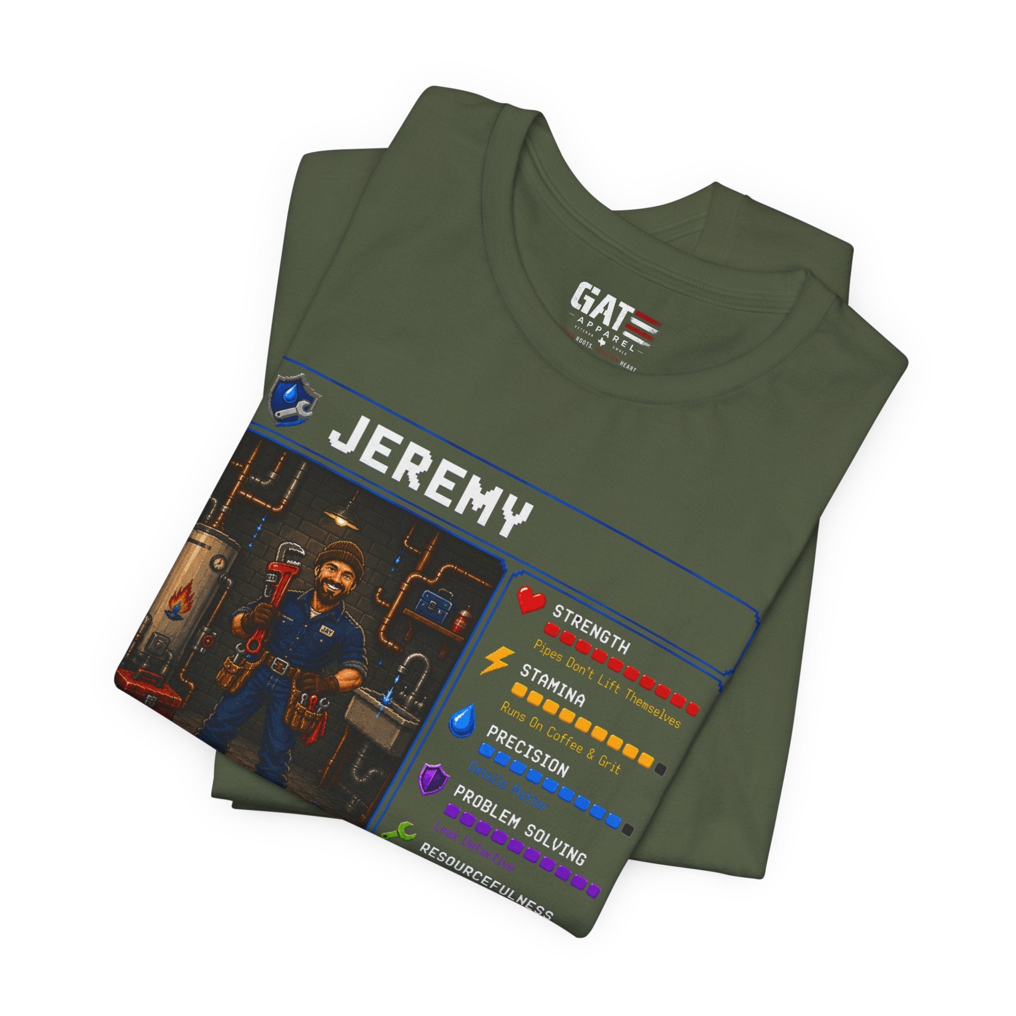 Custom Plumber RPG Character Shirt | Personalized Plumber Gift
