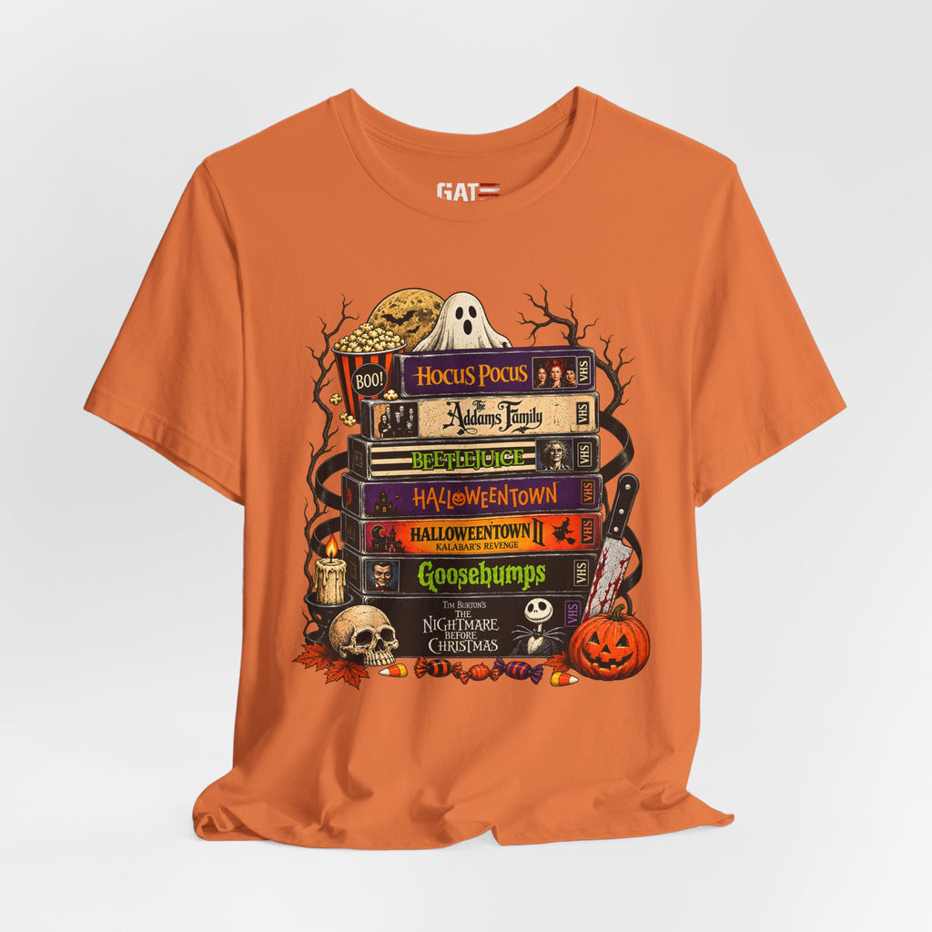 Halloween Movie Stack Shirt | Spooky Classics Tee