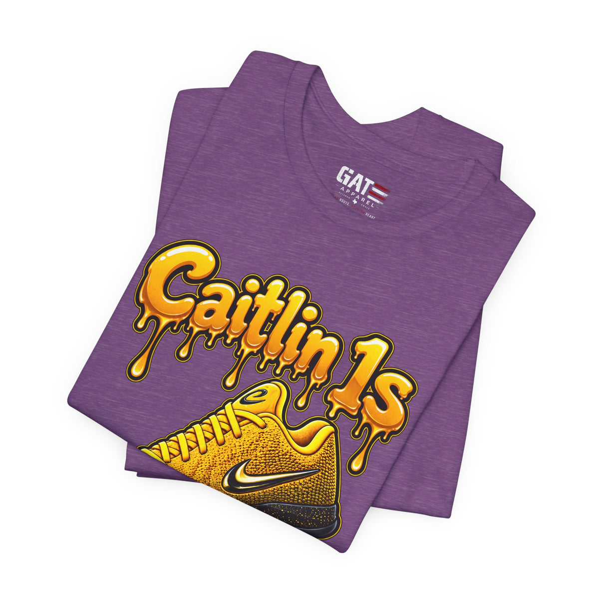 Caitlin Clark Caitlin 1s Iowa Yellow Paint Sneaker Shirt