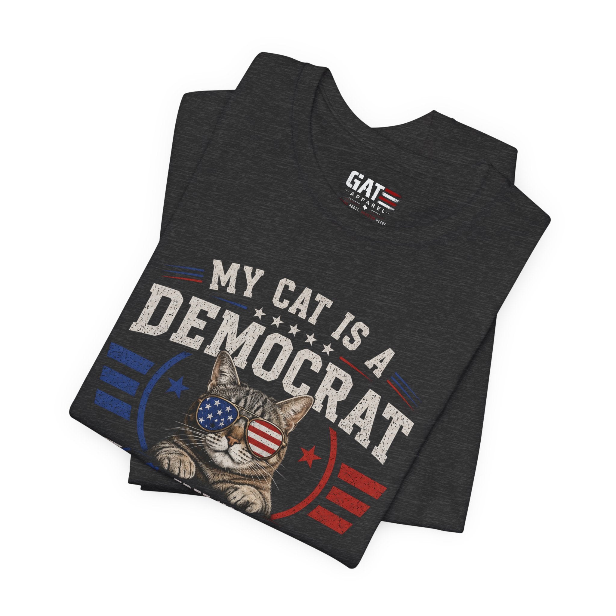 Funny Cat Lover Shirt, Political Humor Tee, Cat Mom Gift, Cat Dad Shirt, Patriotic Cat Lover Gift, Election Humor Tee