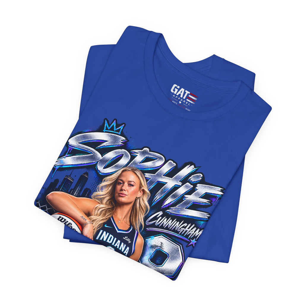 Sophie Cunningham Indiana Fever WNBA Basketball Graphic T Shirt Women's Fan Tee