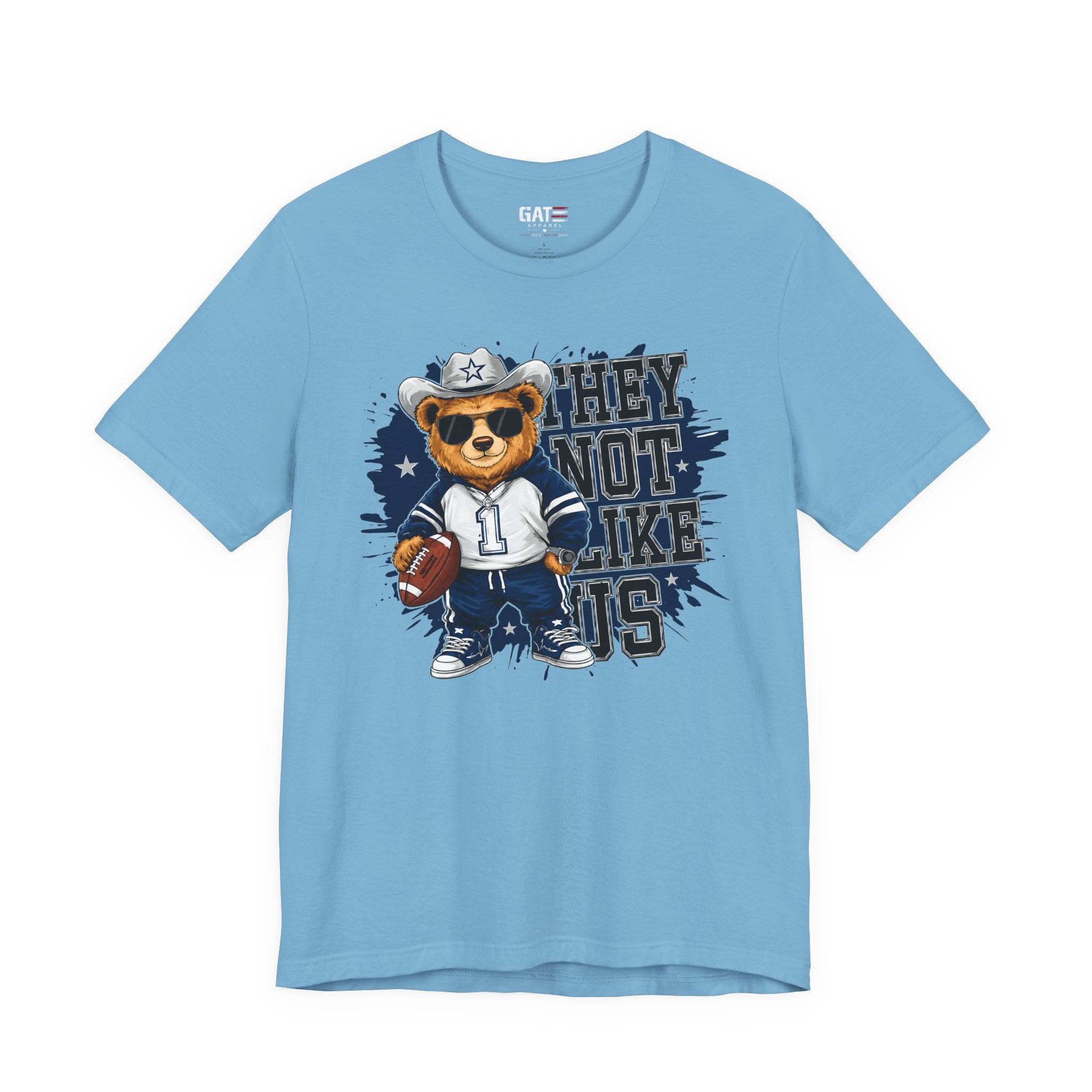 Custom Name and Number Shirt, Personalized Dallas Football Fan Tee, Blue and Silver Jersey Style Back Design