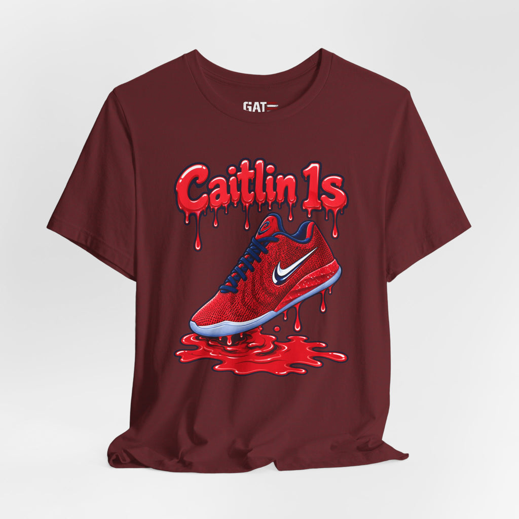 Caitlin Clark Caitlin 1s USA Reds Paint Sneaker Shirt