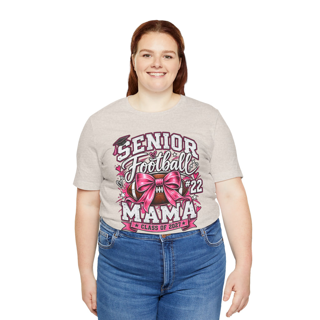 Football Mom Personalized Shirt Custom Player Name Number Helmet Game Day Tee