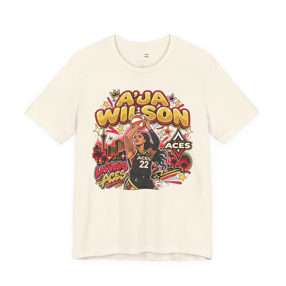 A'ja Wilson Las Vegas Aces Shirt – WNBA Player Graphic Tee product mockup 8