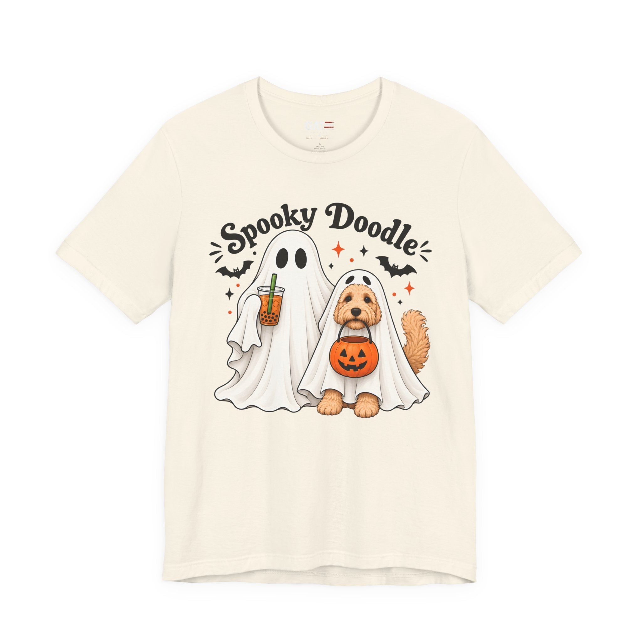 Spooky Doodle Halloween T-Shirt — Ghost & Doodle Dog Pumpkin Costume