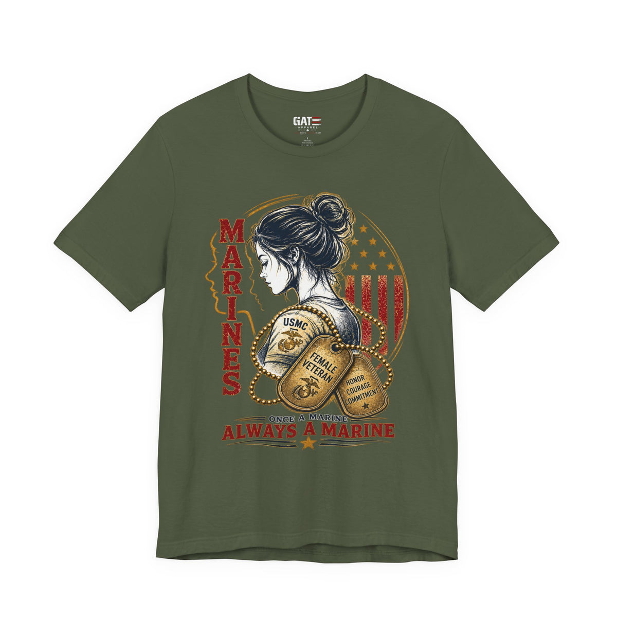 Female Marine Veteran Shirt | Once a Marine Always a Marine