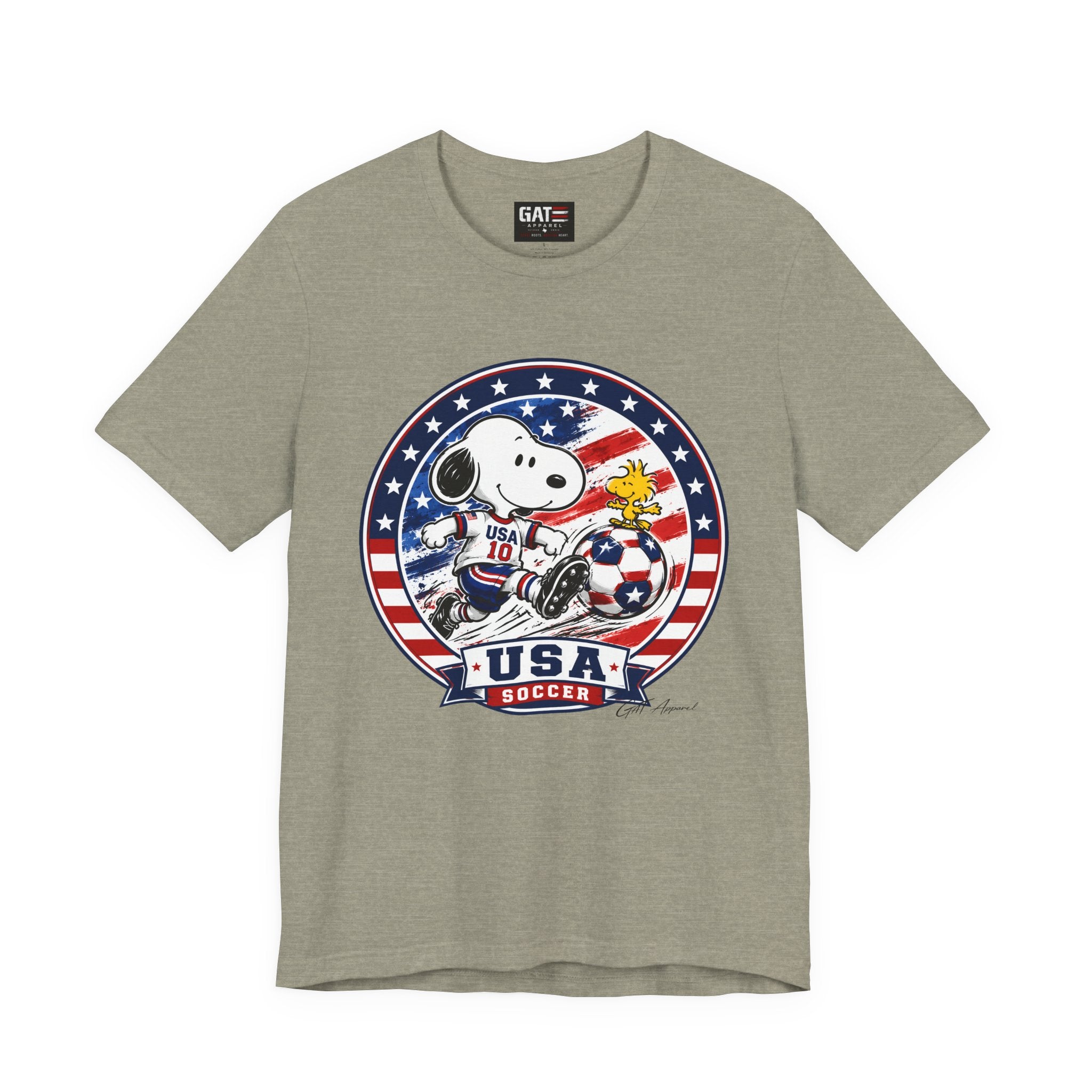 USA Soccer Snoopy Shirt  Patriotic USA Soccer Tee American Flag Design, World Cup, Soccer Fan