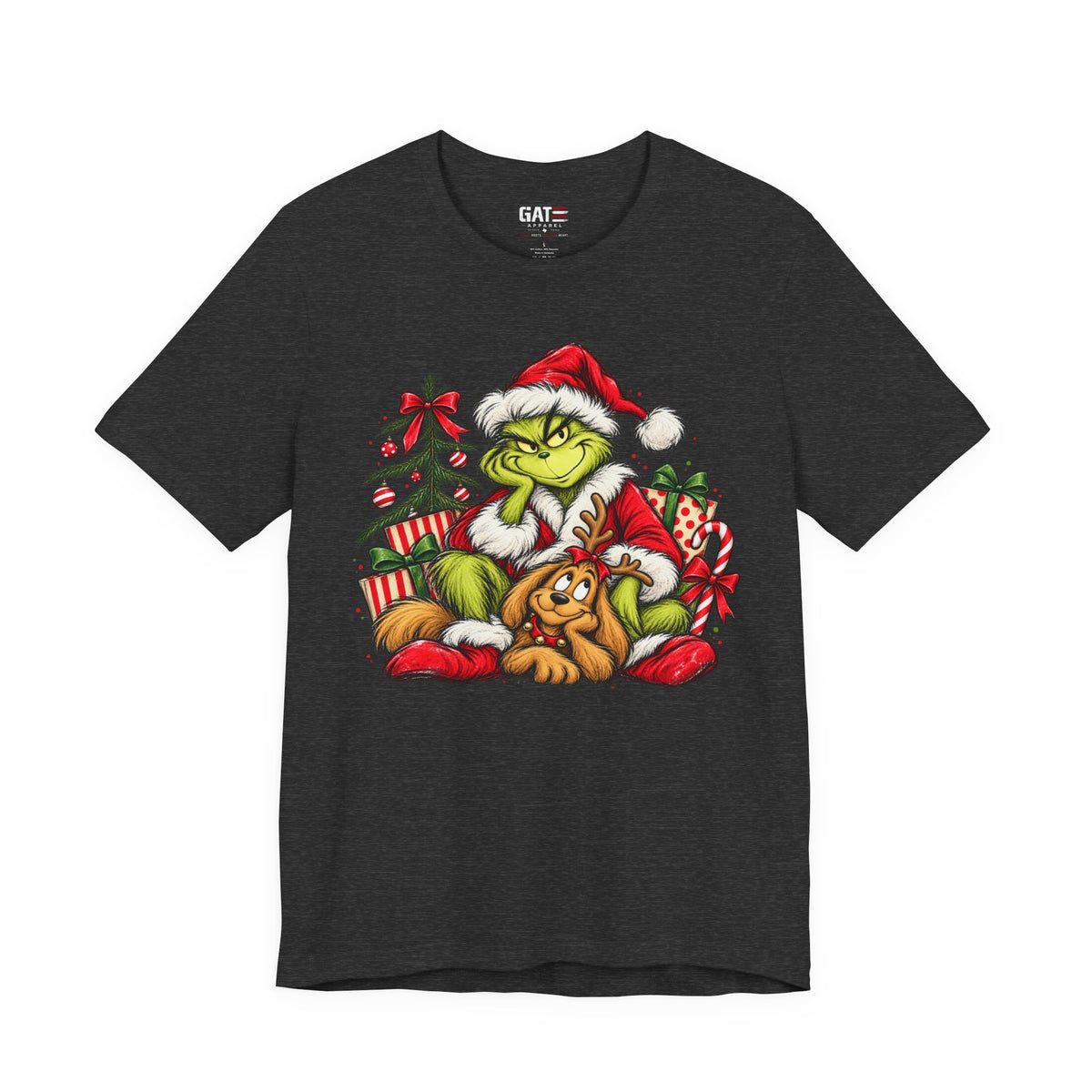 Grinch Christmas Graphic T-Shirt - product mockup view 5