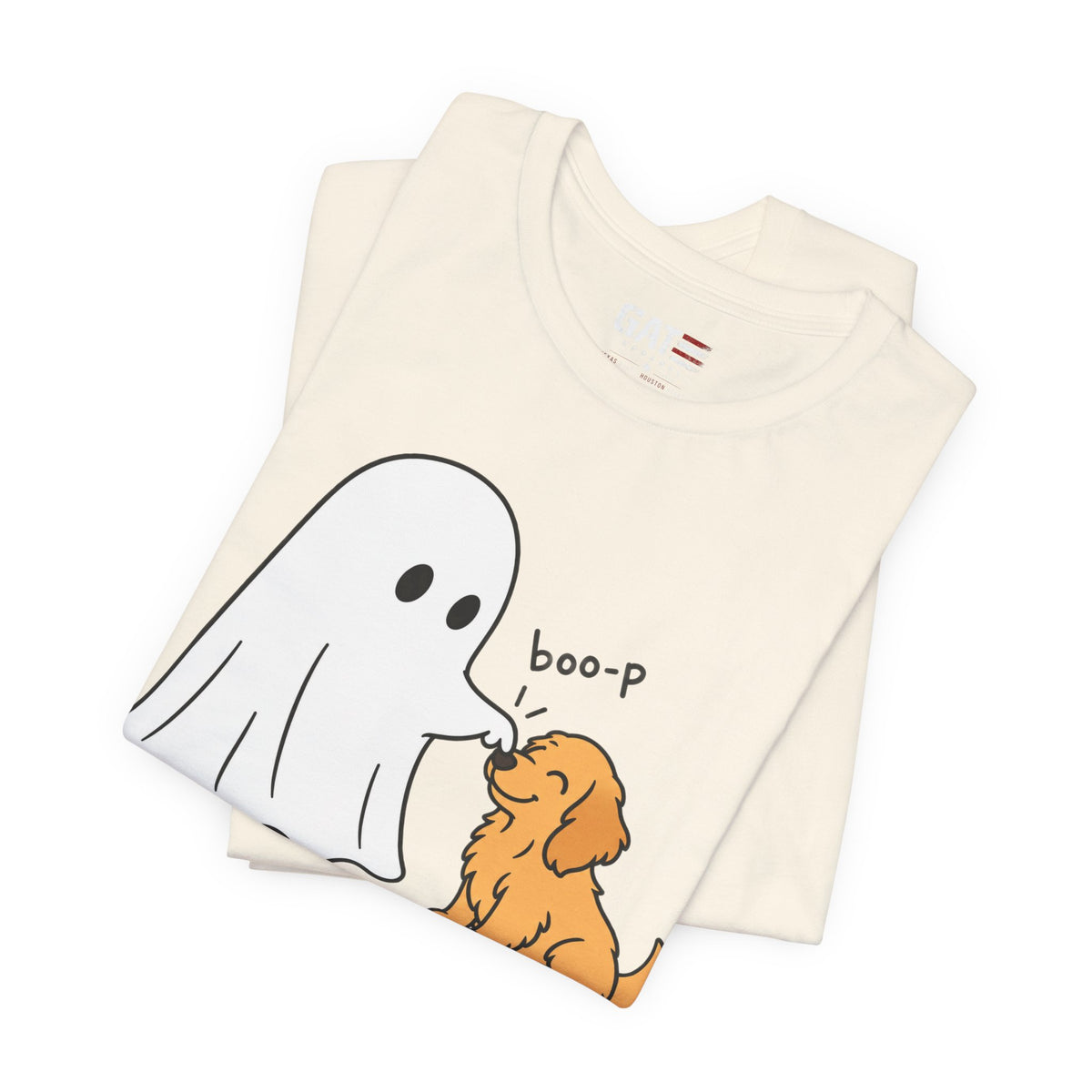 Halloween Ghost & Golden Retriever — "boo-p" Cute Dog Halloween T-Shirt