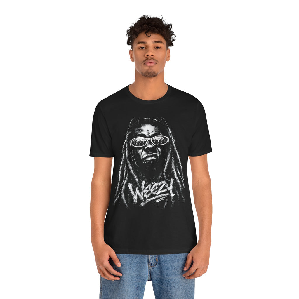 Lil'Wayne Graphic Tee|Weezy|Grayscale Portrait T-Shirt