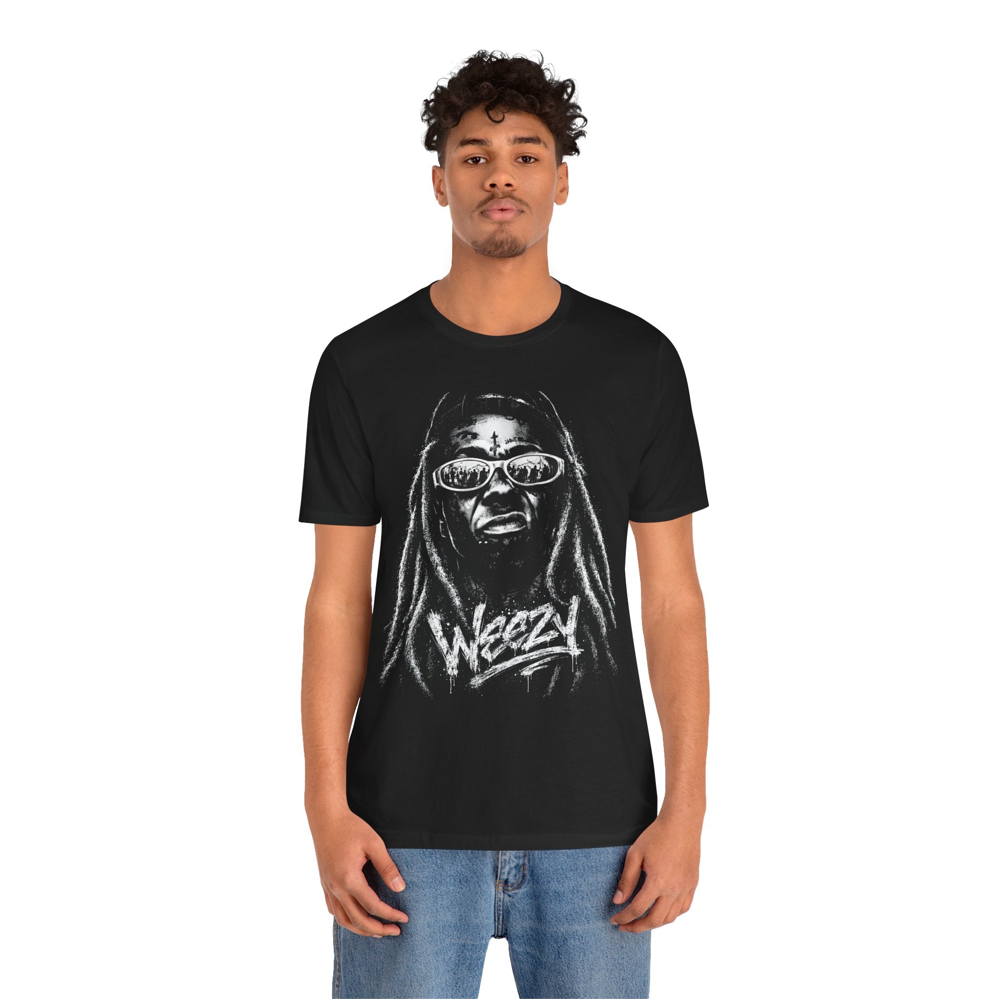 Lil'Wayne Graphic Tee|Weezy|Grayscale Portrait T-Shirt