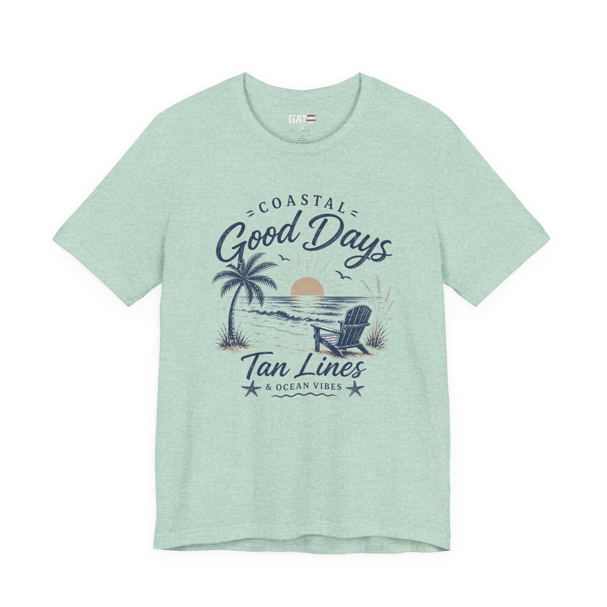 Coastal Good Days Tee — 'Tan Lines' Beach Sunset T-Shirt