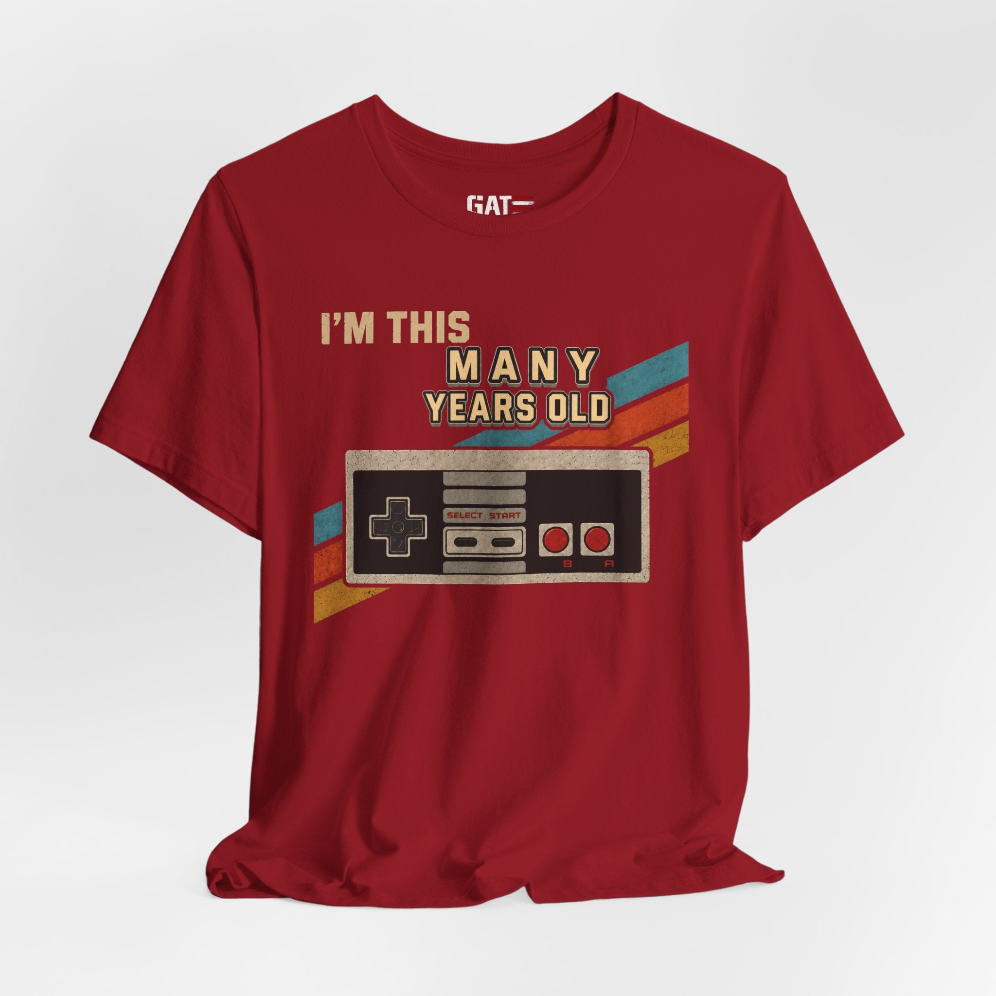 Retro Gaming Birthday Shirt, Gamer Gift for Men, I'm This Many Years Old Tee, 80s 90s Video Game Shirt, Classic Gamer Gift
