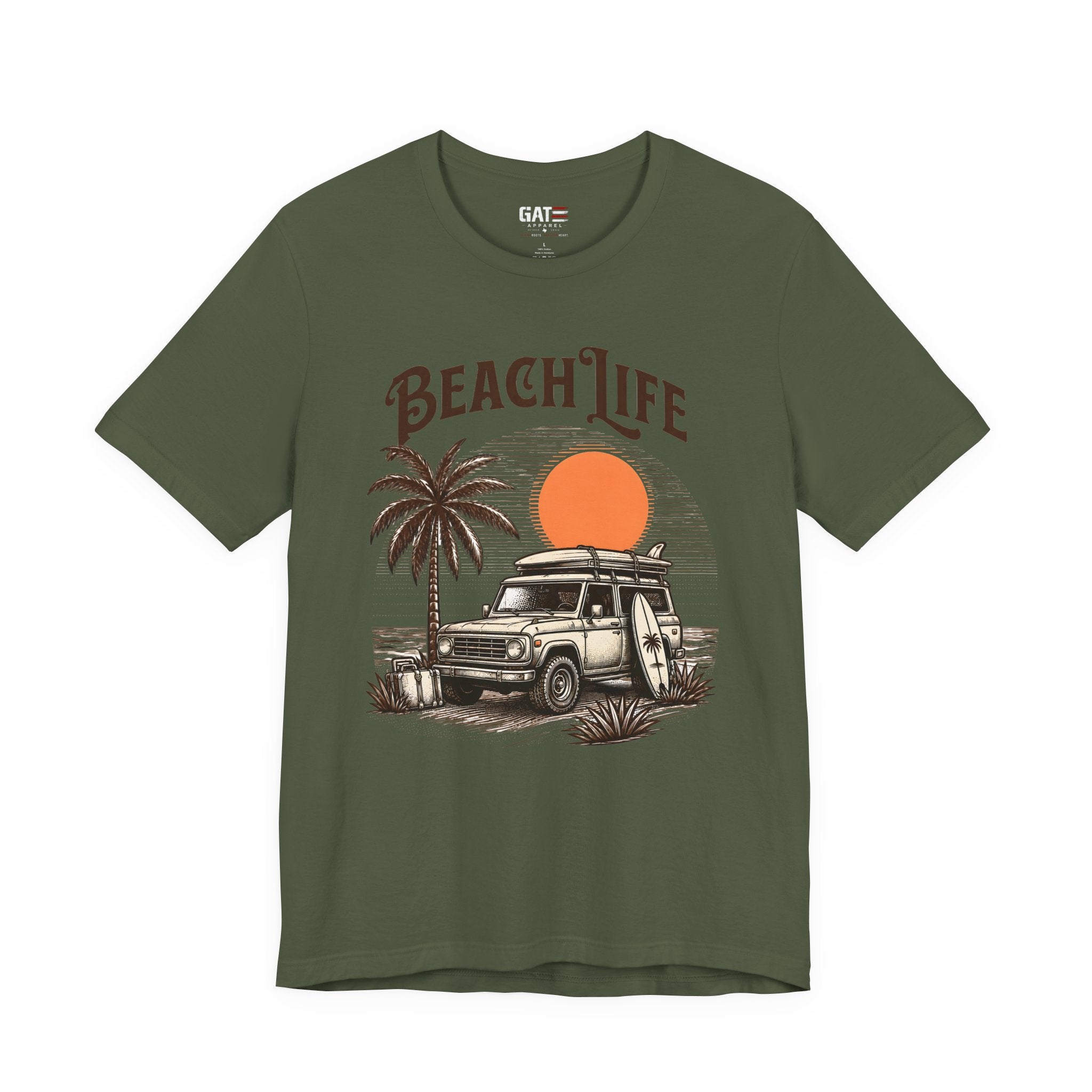 Beach Life Shirt, Retro VW Bus T Shirt, Vintage Camper Van Tee, Coastal Vacation Shirt, Summer Beach Graphic Tee, Surf Style Shirt, Van Life
