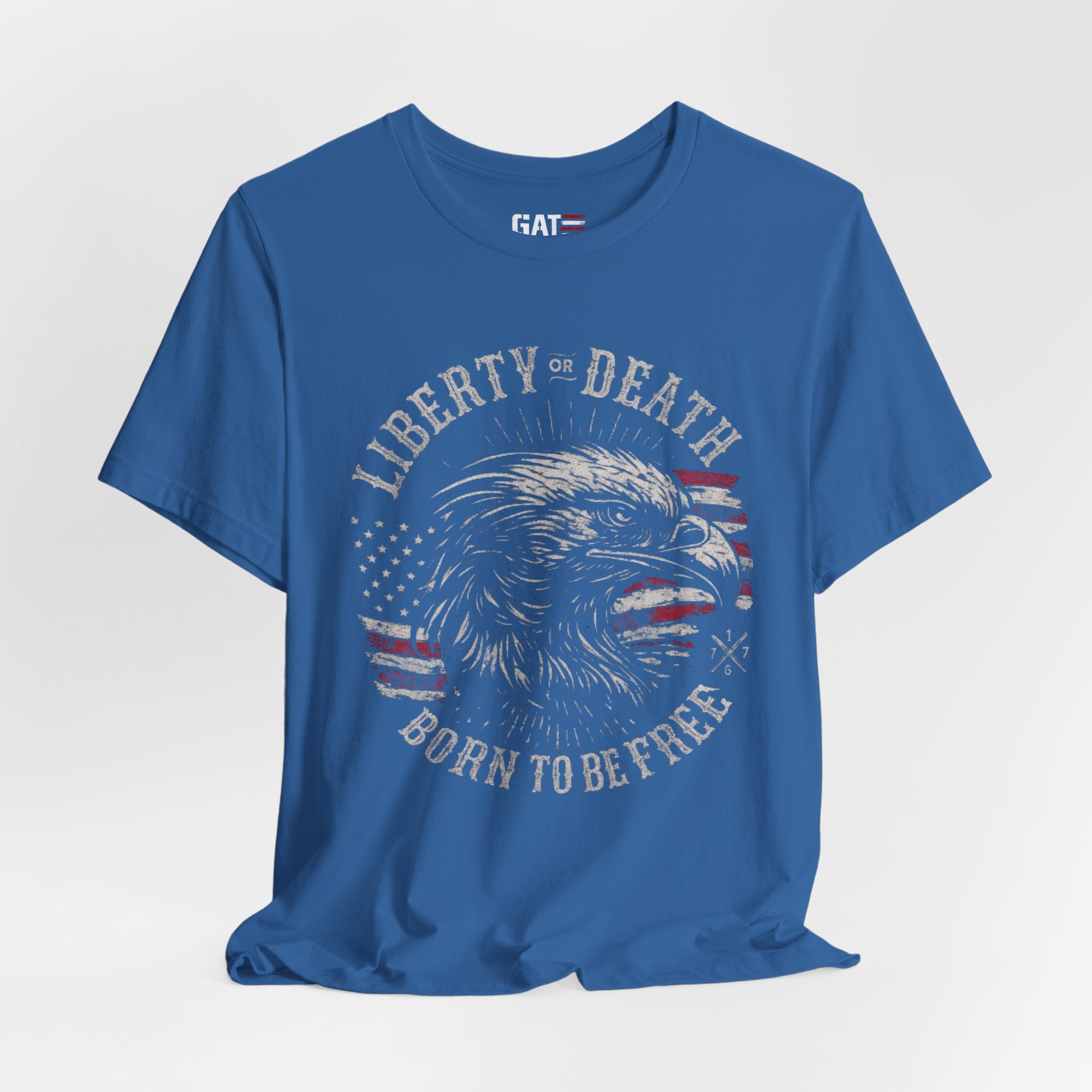 Liberty or Death Shirt, Born to Be Free Patriotic Eagle Tee, 1776 American Flag Shirt, USA Freedom Graphic T-Shirt, Veteran Gift