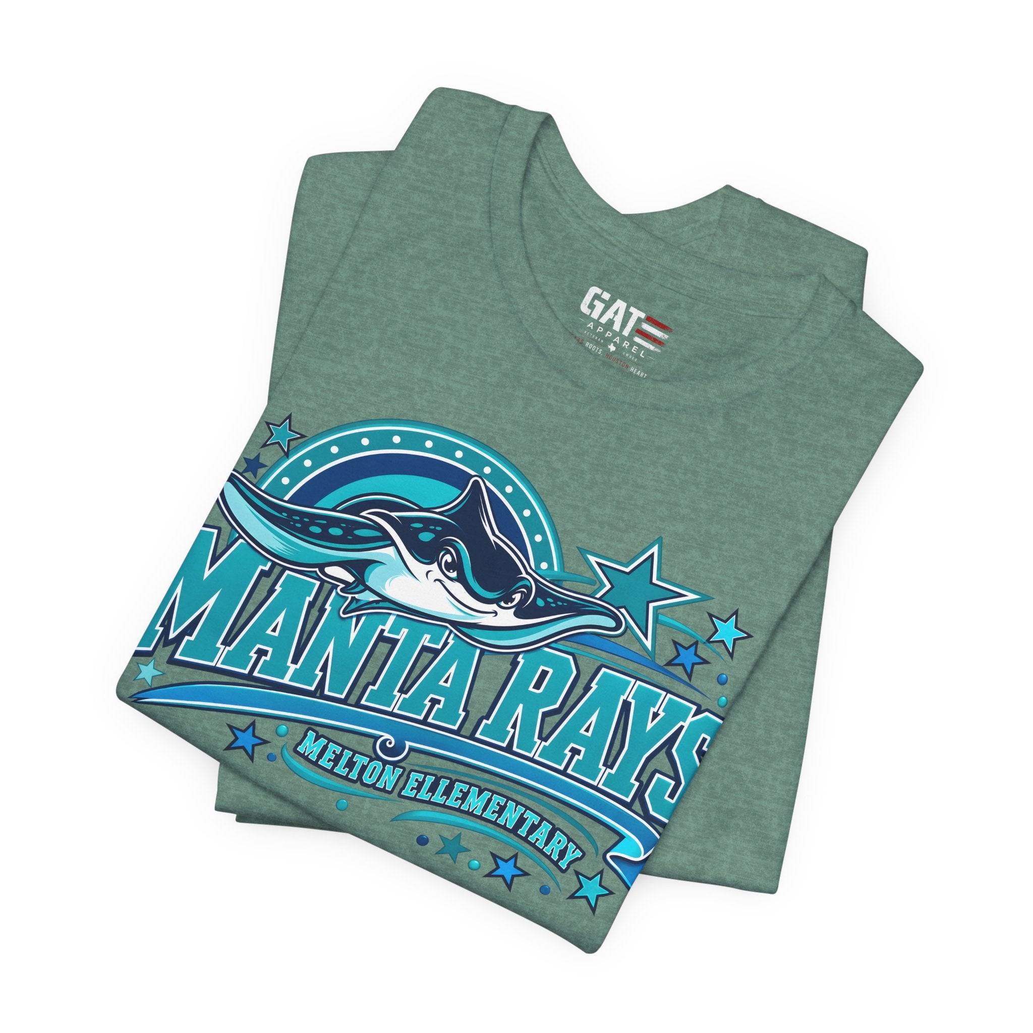 Melton Manta Rays Graphic Tee – Retro Ocean School Spirit Shirt