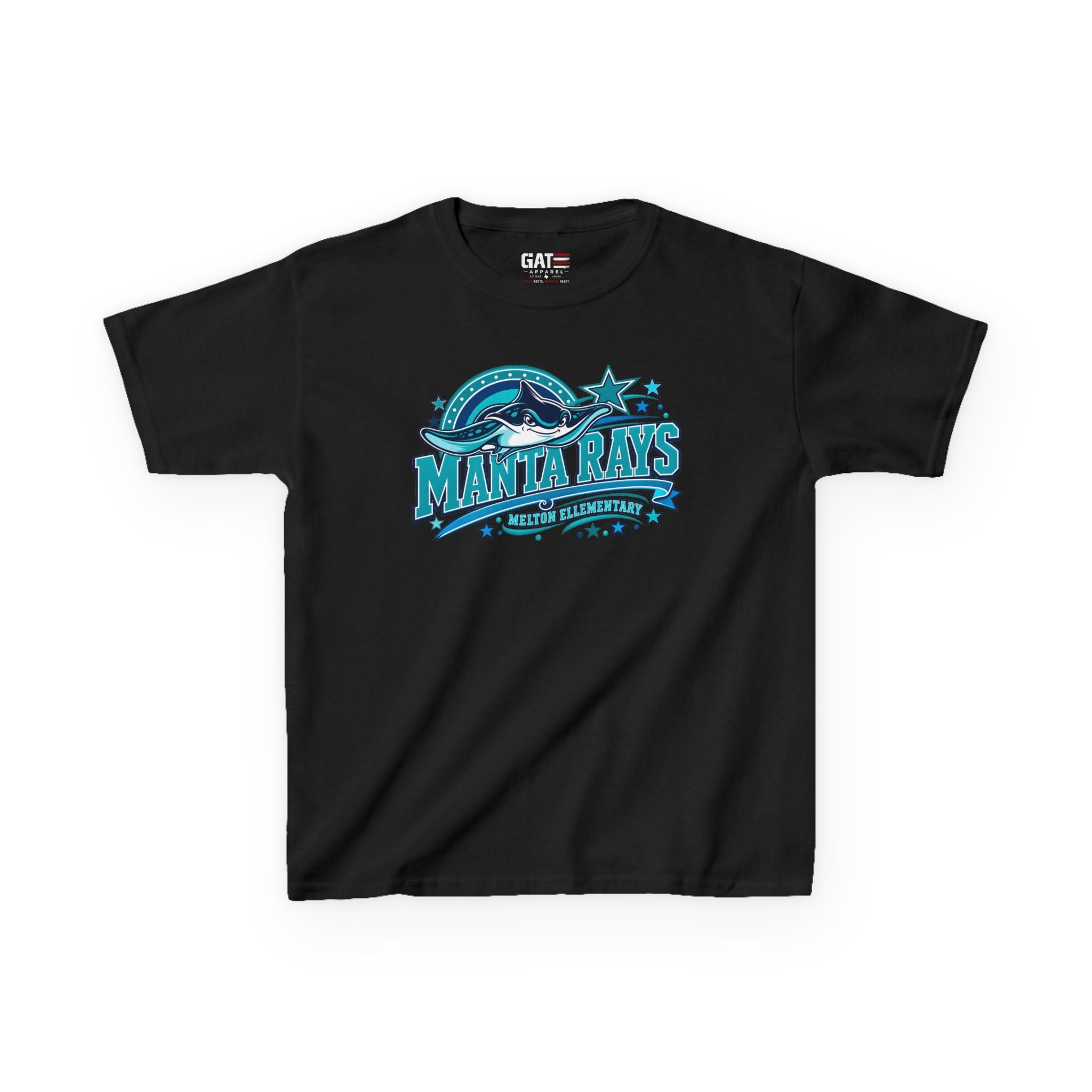 Melton Kids Tee — 'Manta Rays' Ocean Graphic Youth Tee