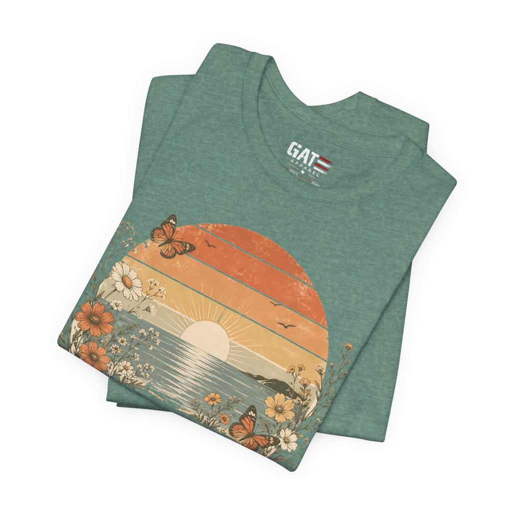 Du Bist Gut Genug Shirt, Viral German Meme Tee, You Are Good Enough Shirt, Butterfly Floral Sunset Aesthetic Tee