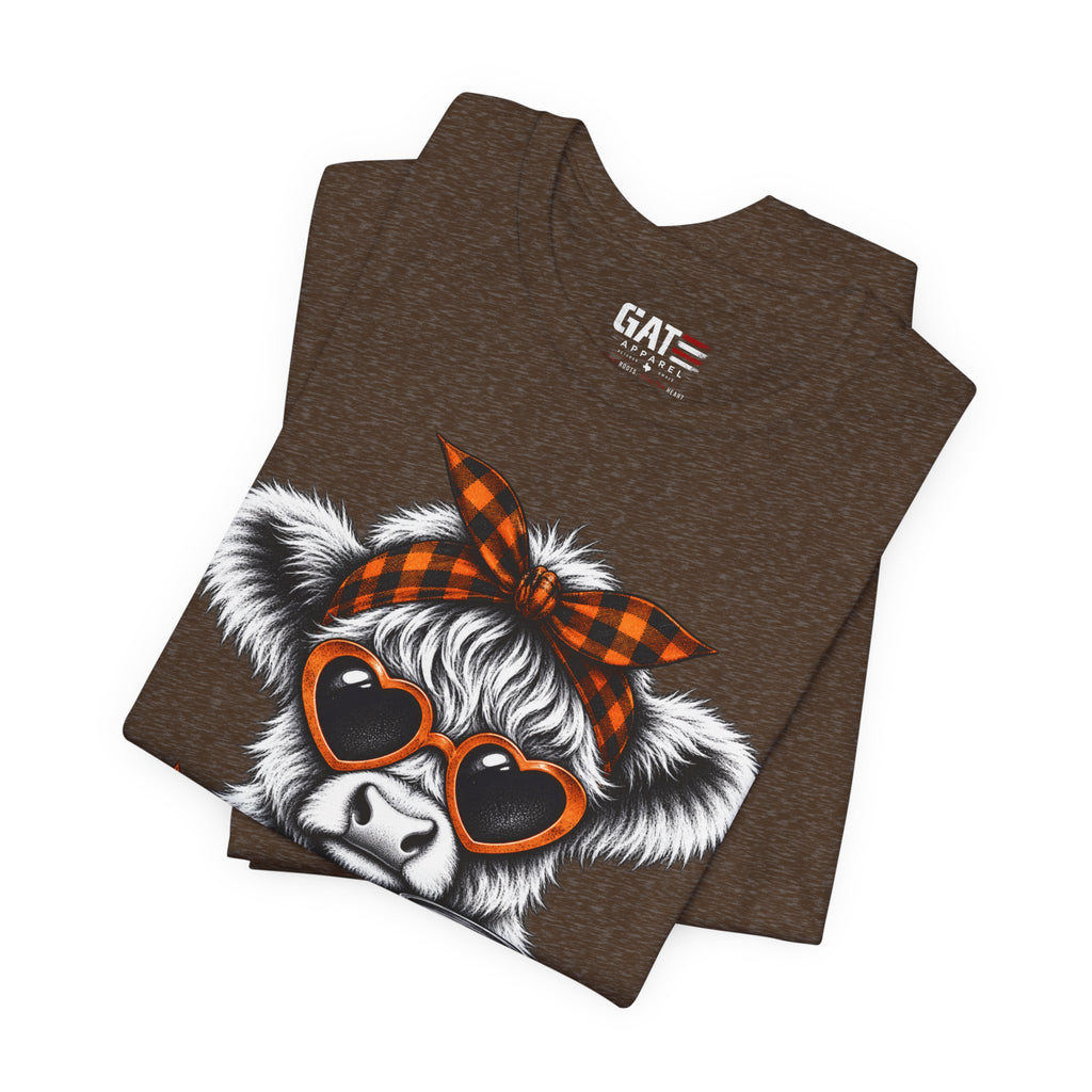 Cow autumn pumpkin tee color mockup