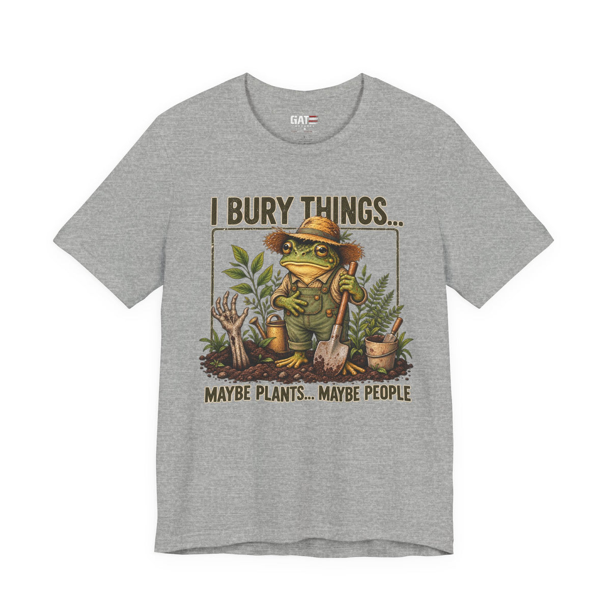 Funny gardening T-shirt product mockup