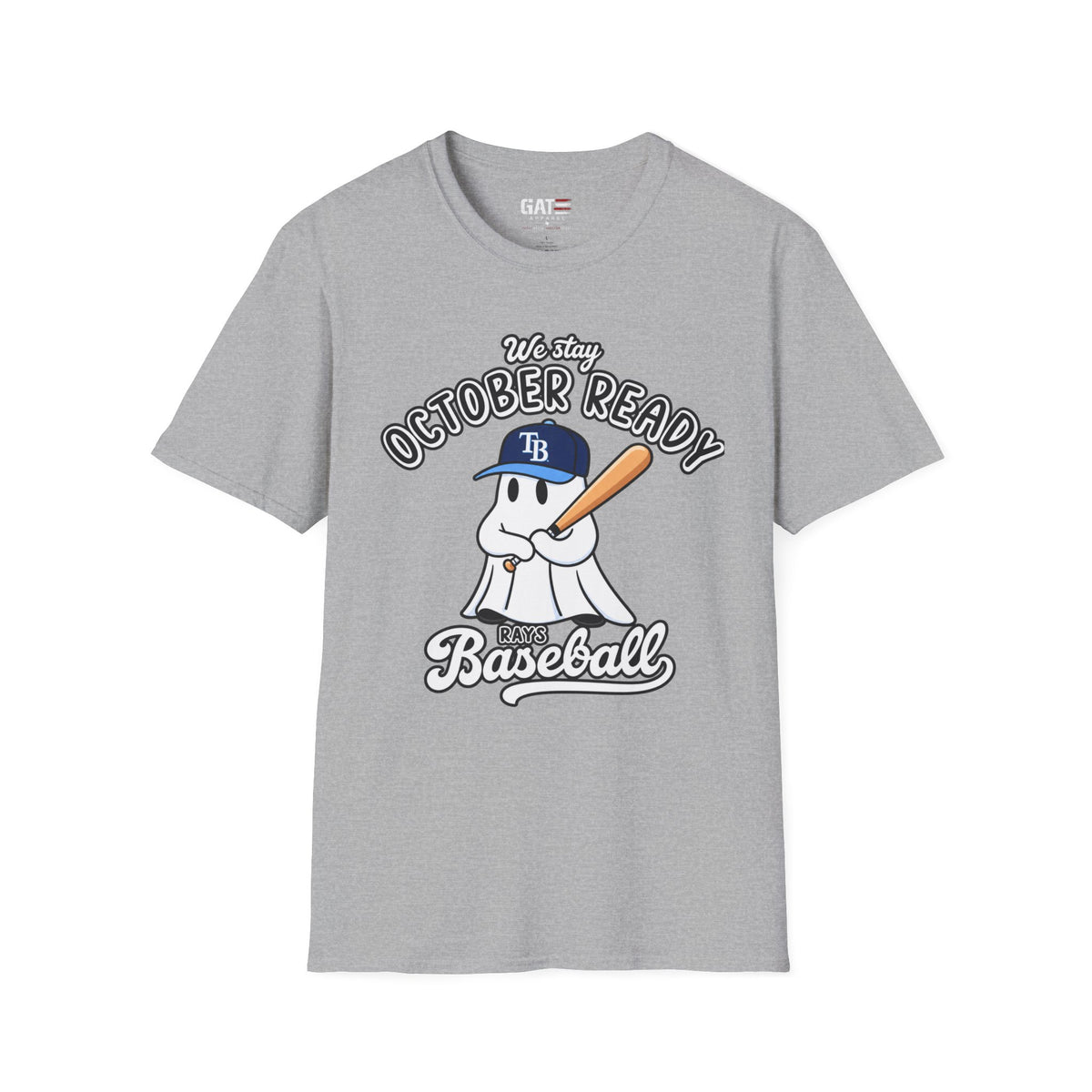 Tampa Bay Rays ghost baseball graphic T-shirt mockup